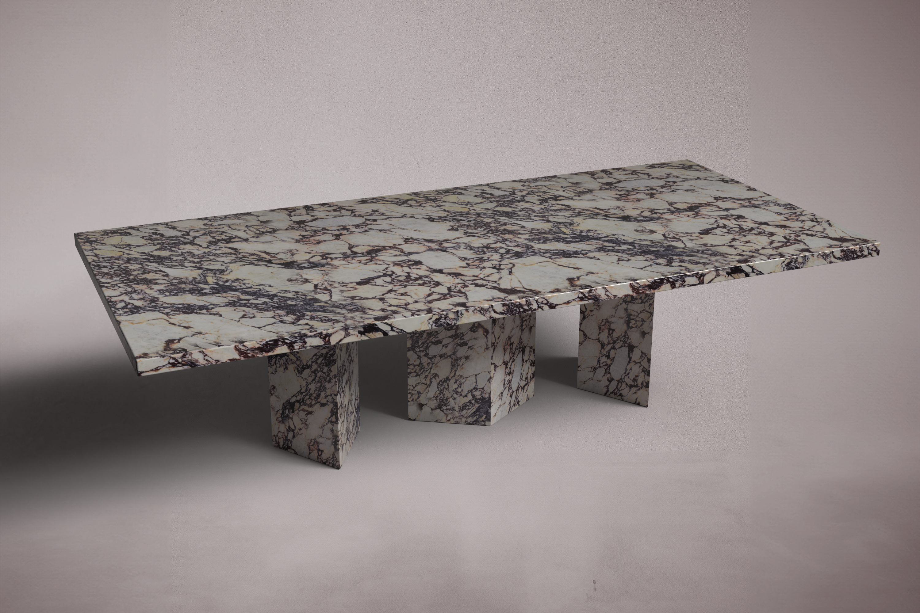 Reny Calacatta Viola Marble Dining Table
