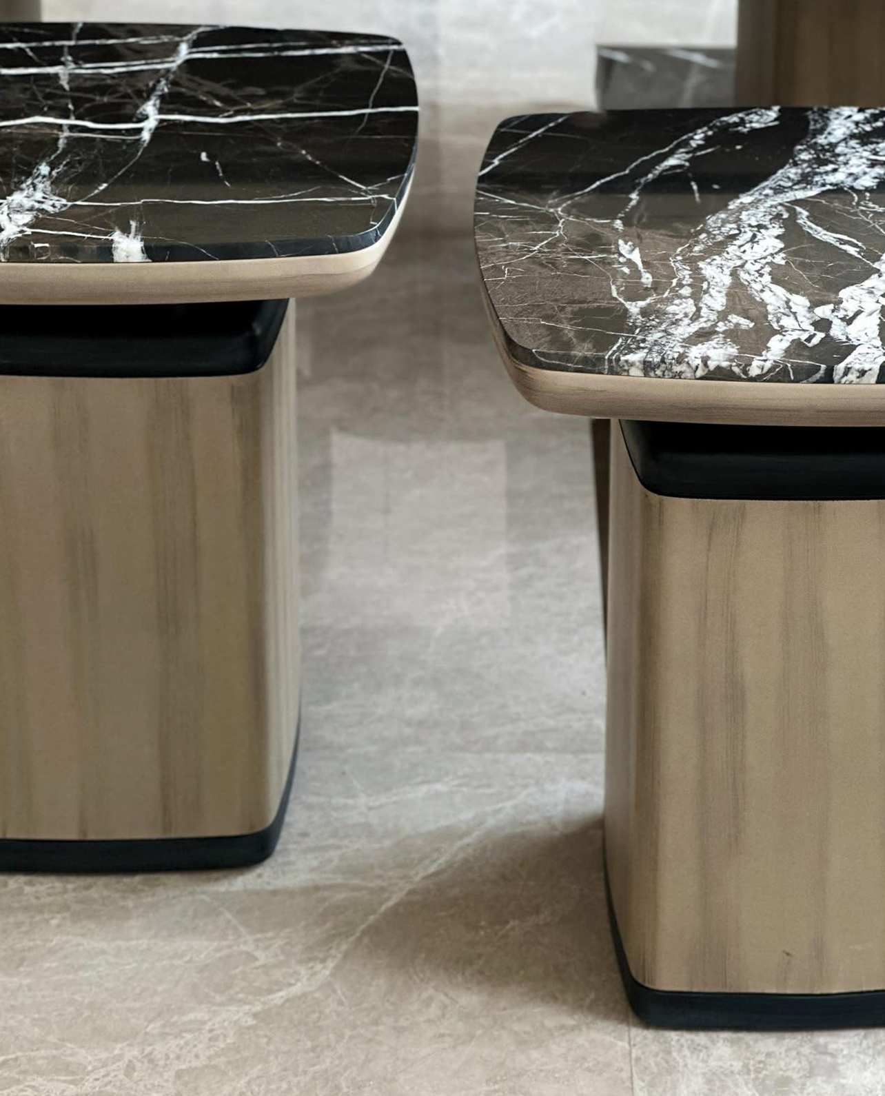 Our Custom Project For Interior Designer - Bruno Perla Marble – A Sophisticated Choice for Custom Side Tables