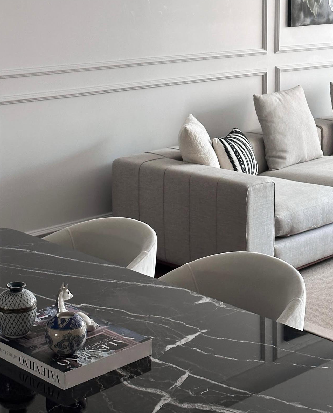Our Custom Project For Interior Designer - Alexander Black Marble – A Sophisticated Choice for Custom Dining Table Design
