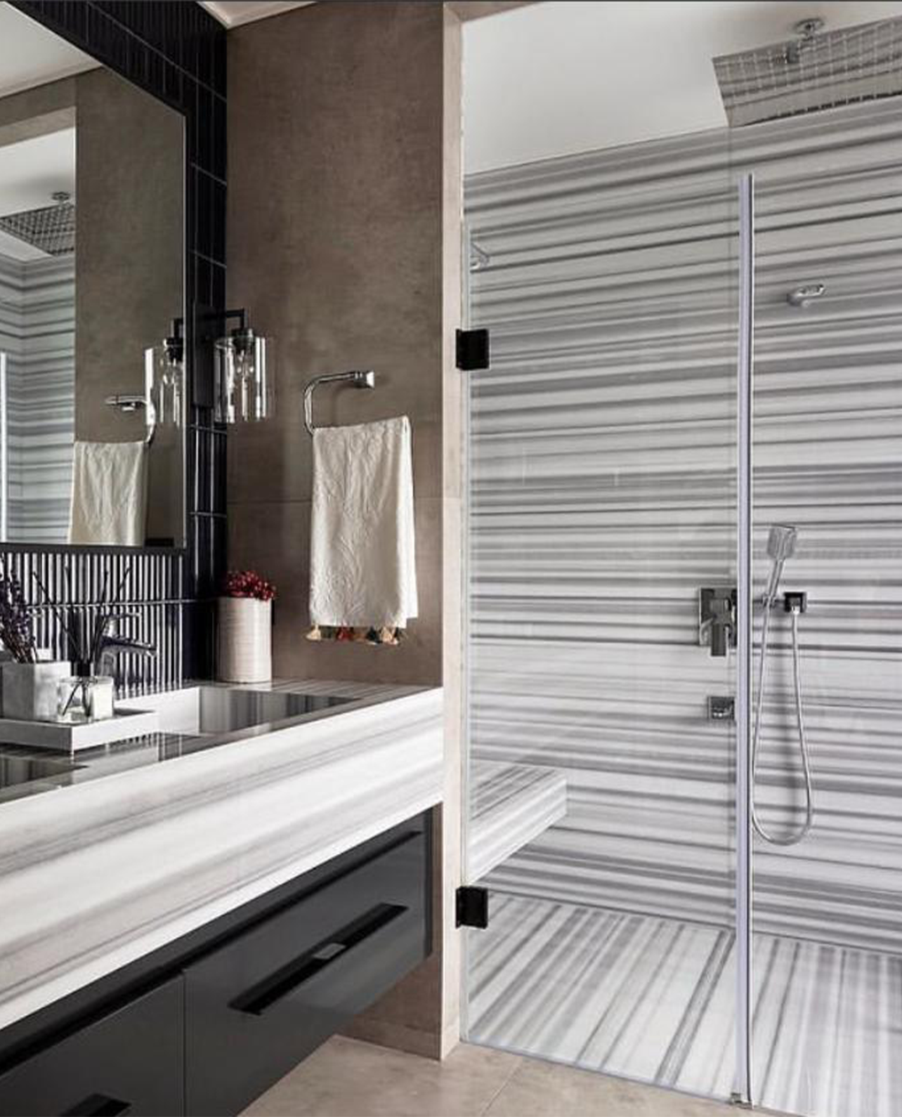 Our Custom Project For Interior Designer - Marmara Equator Marble – A Timeless Choice for Custom Bathroom Design