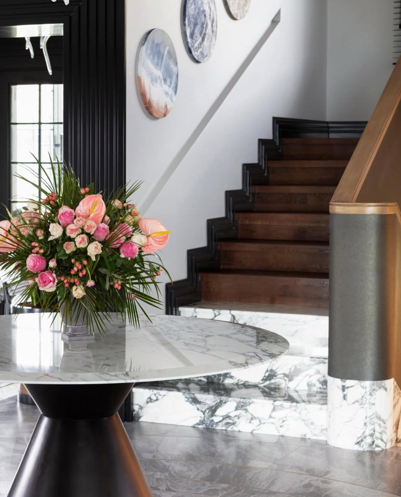 Our Custom Project For Interior Designer - Arabescato Corchia Marble – A Luxurious Choice for Custom Entry Table Design
