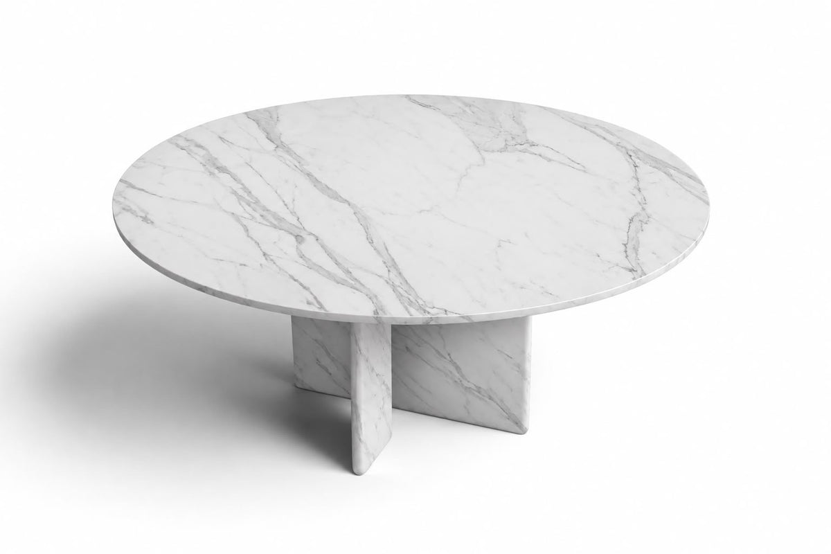 Essence Roter Marmor Runder Tisch