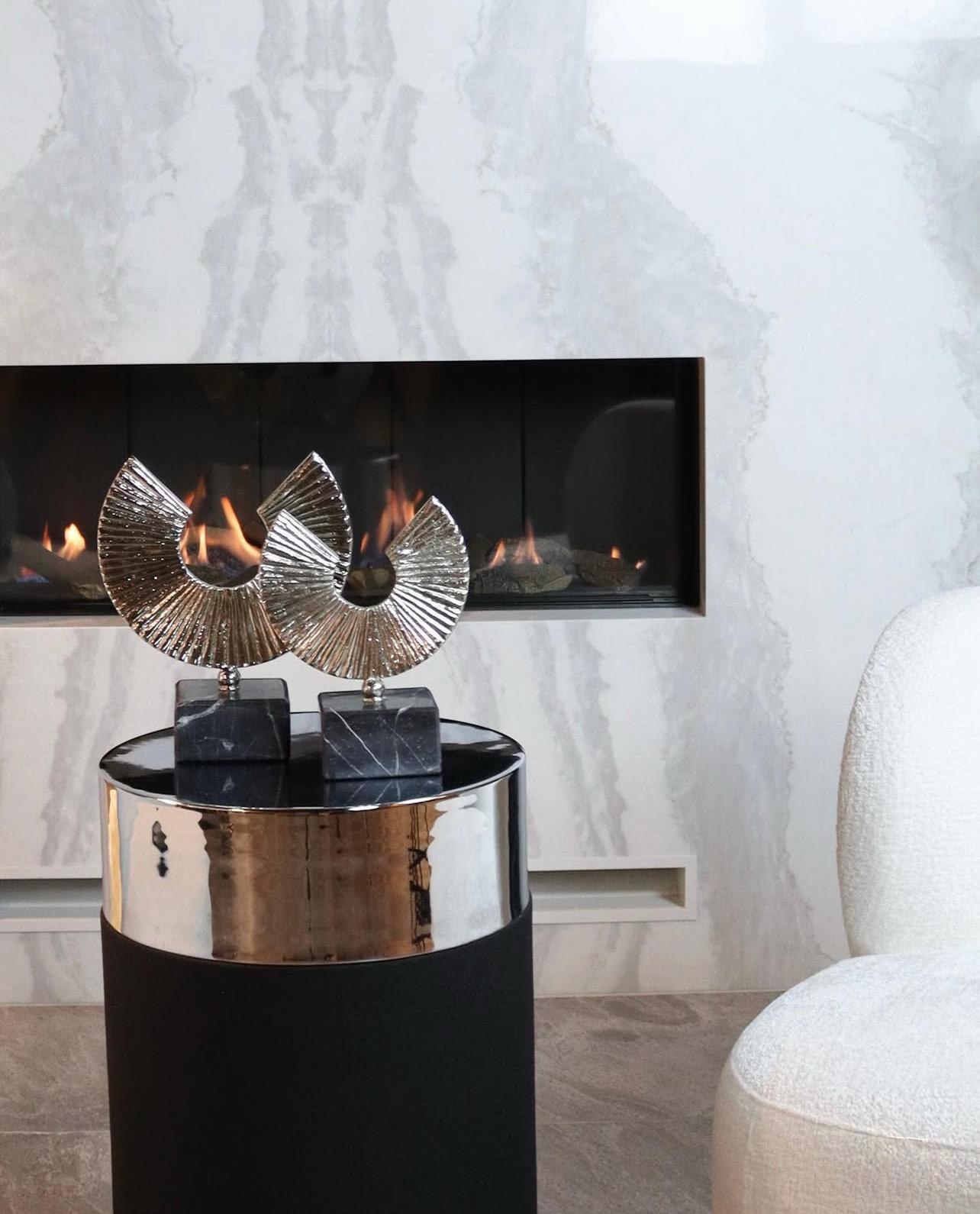 Our Custom Project For Interior Designer - Volakas Marble – A Timeless Choice for Custom Fireplace Design