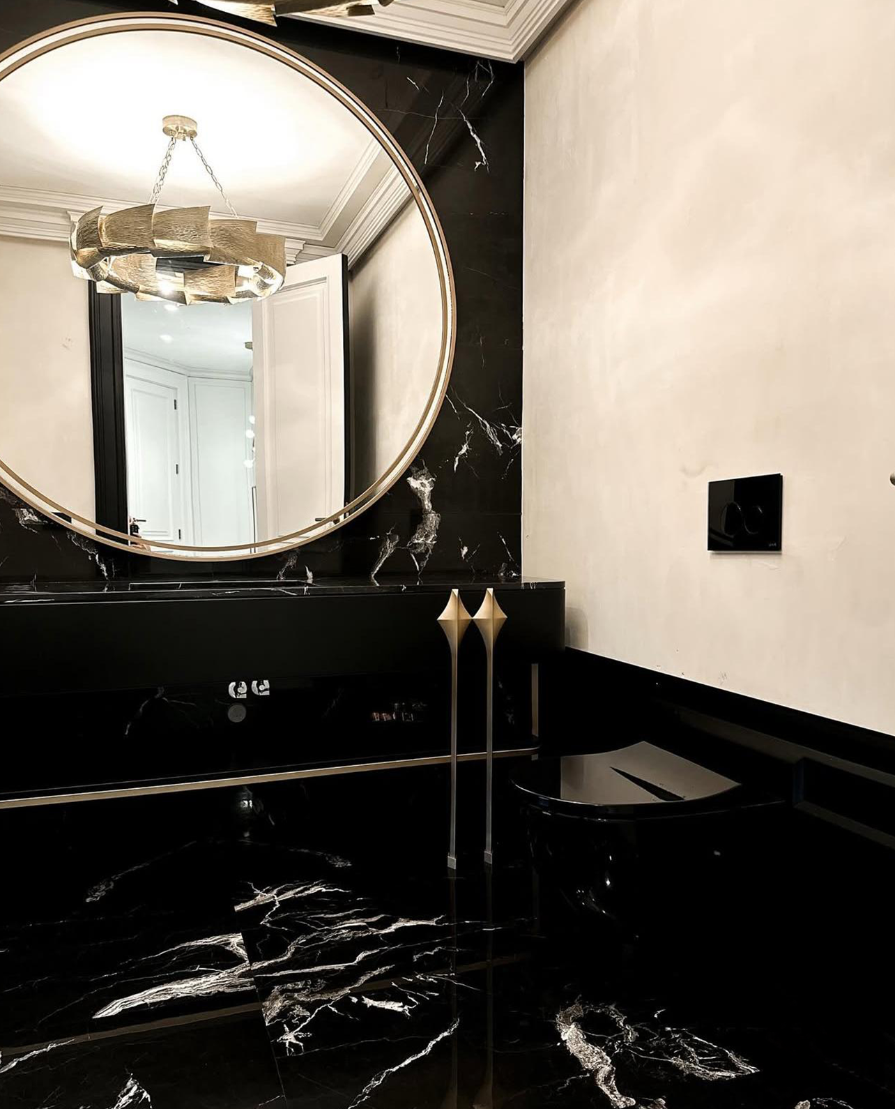 Our Custom Project For Interior Designer - Alexander Black Marble – A Luxurious Choice for Custom Bathroom Design