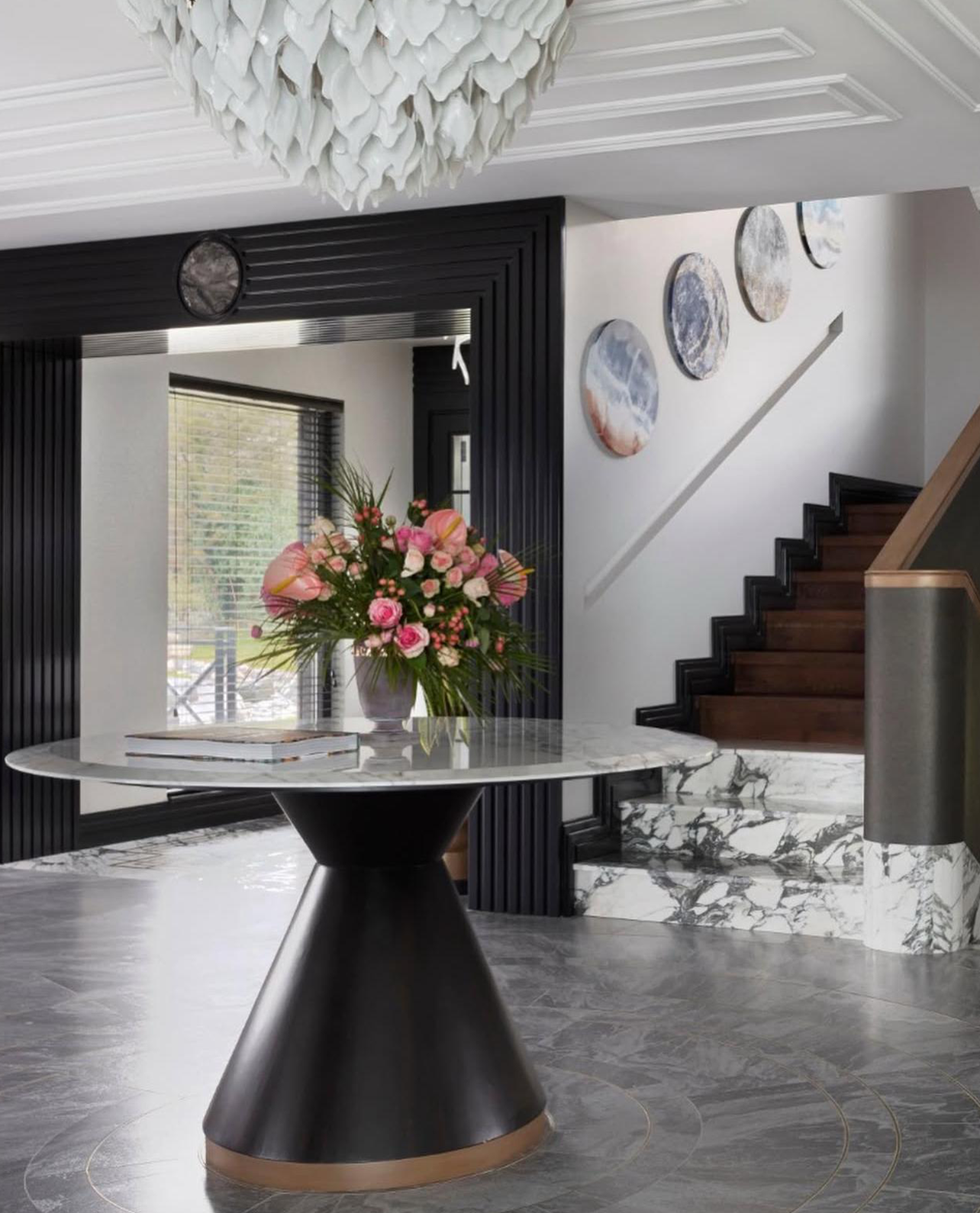 Our Custom Project For Interior Designer - Arabescato Corchia Marble – A Luxurious Choice for Custom Entry Table Design