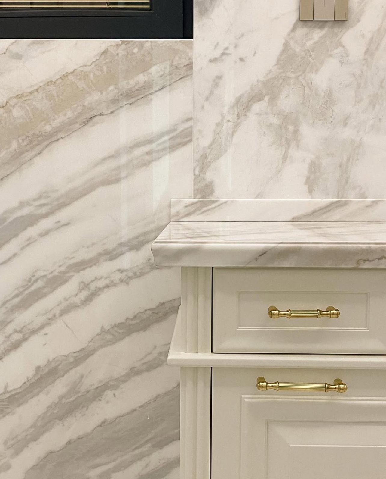 Our Custom Project For Interior Designer - New Wave & Bruno Perla Marble – A Luxurious Choice for Custom Bathroom Design