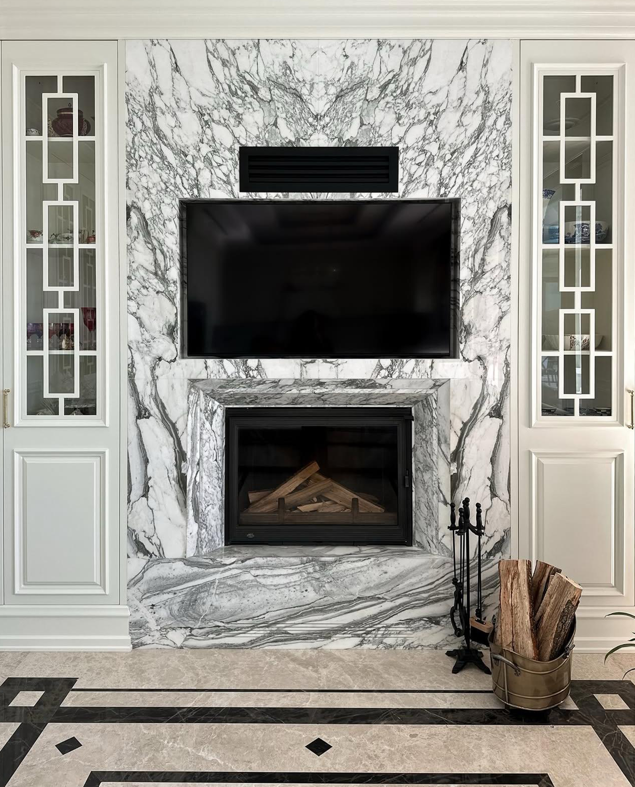 Our Custom Project For Interior Designer - Arabescato Corchia Marble – A Timeless Choice for Luxury Fireplaces