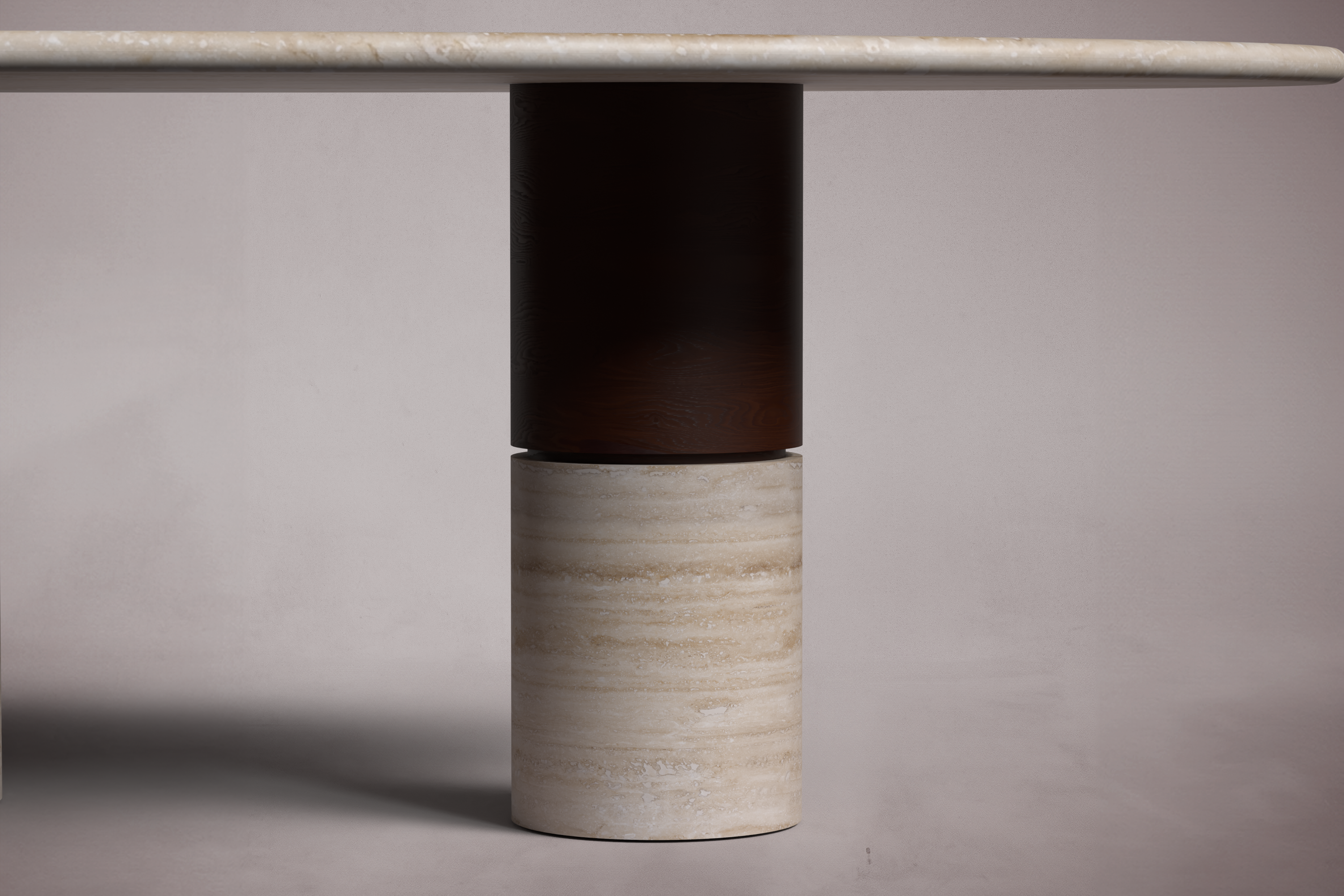 Earthline Travertin Ovaler Esstisch