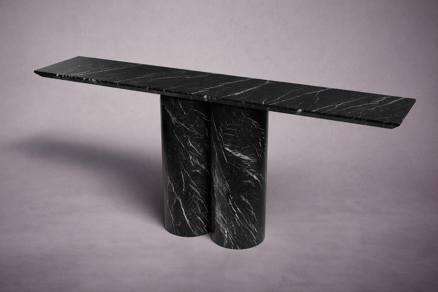 Bullet Alexander Schwarzer Marmor-Konsolentisch