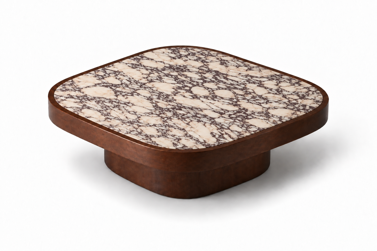 Valente Calacatta Viola Marble Coffee Table