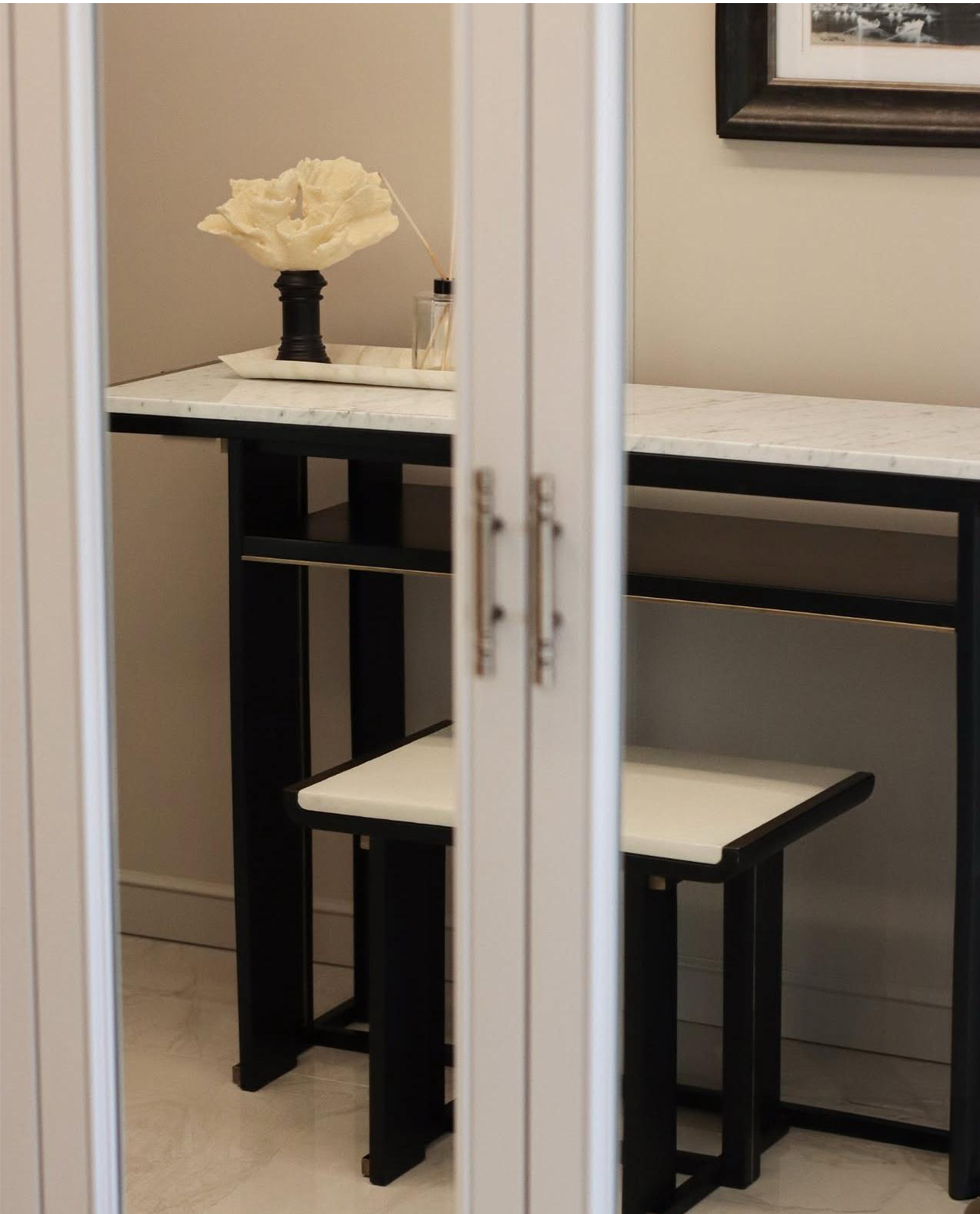 Our Custom Project For Interior Designer - Carrara Marble – A Timeless Choice for Custom Console Tables
