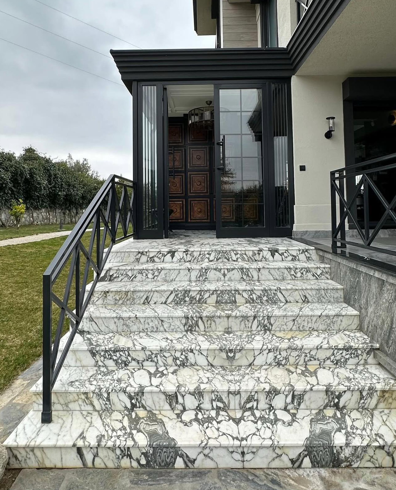 Our Custom Project For Interior Designer - Arabescato Corchia Marble – A Luxurious Choice for Villa Entrance Design