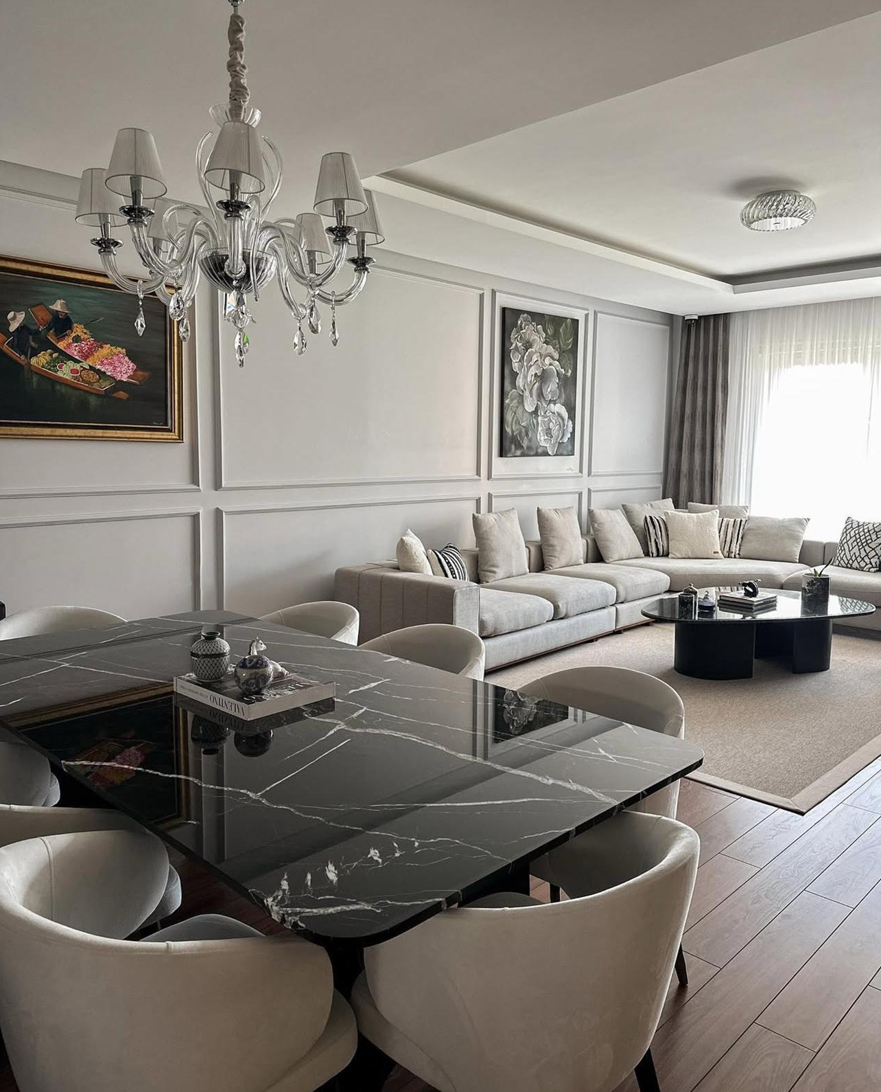 Our Custom Project For Interior Designer - Alexander Black Marble – A Sophisticated Choice for Custom Dining Table Design