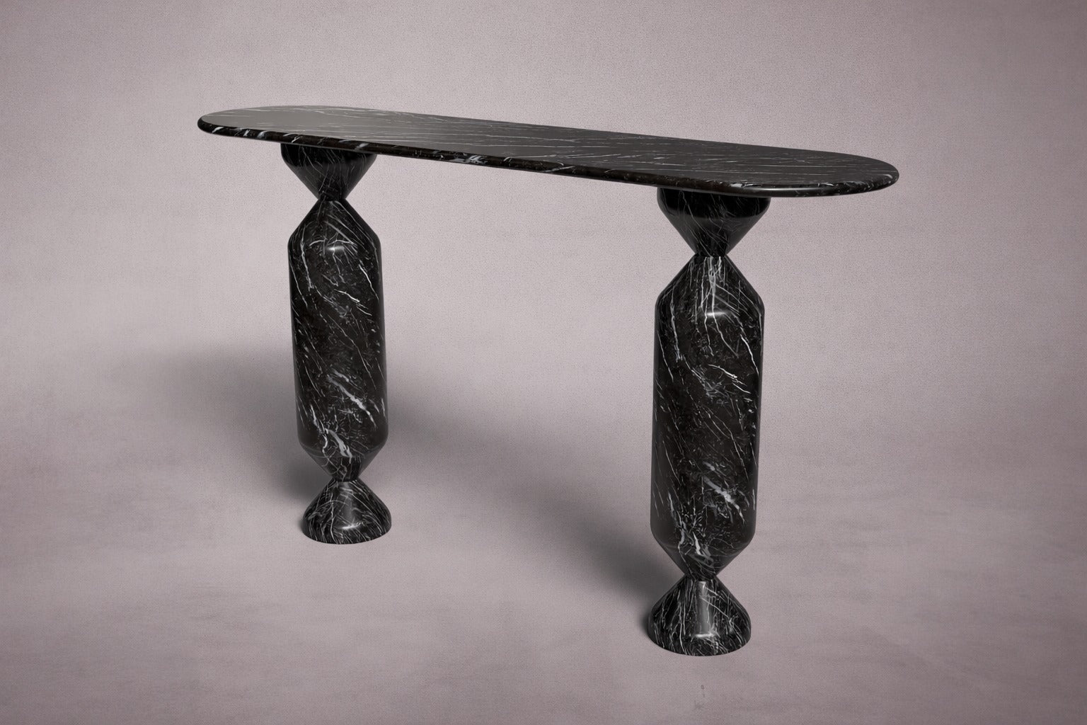 Pyra Konsolentisch aus Alexander Black Marmor