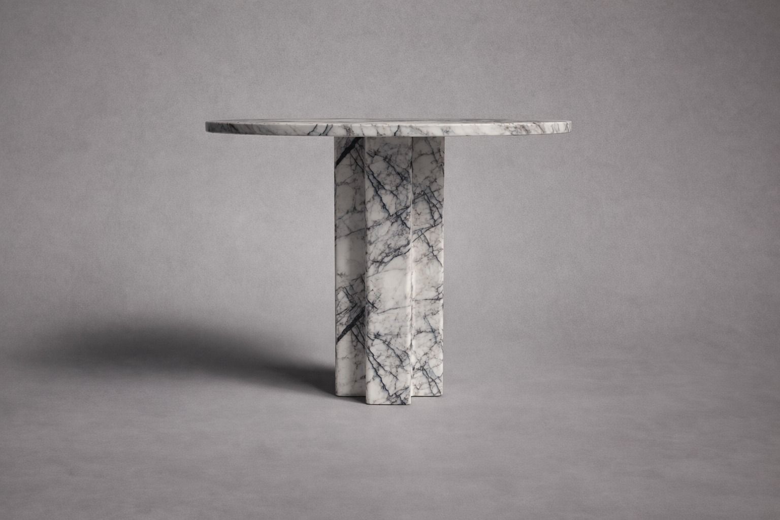 Runder Tisch aus Lilac-Marmor