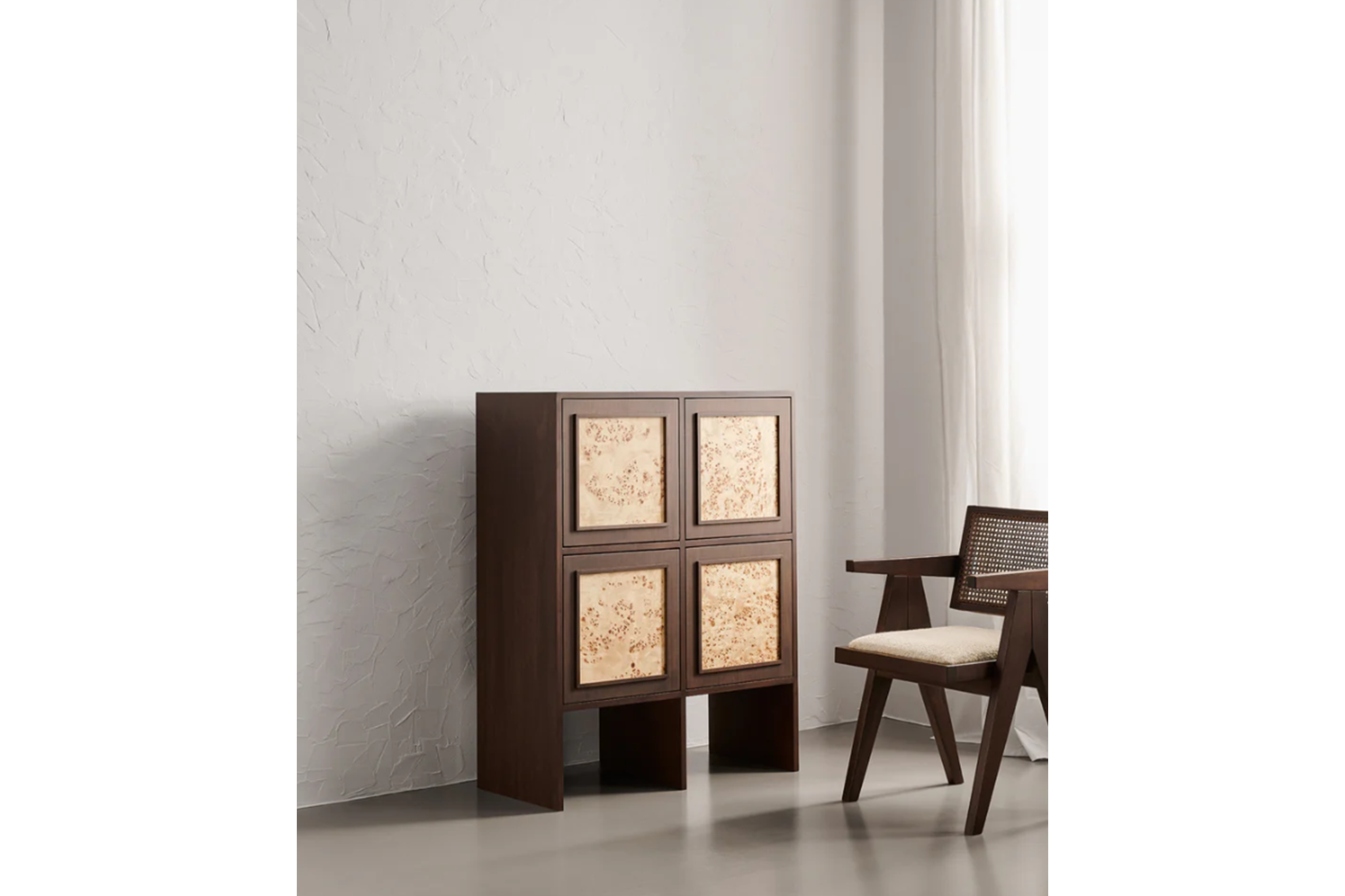 Solid Walnut Wood Sideboard