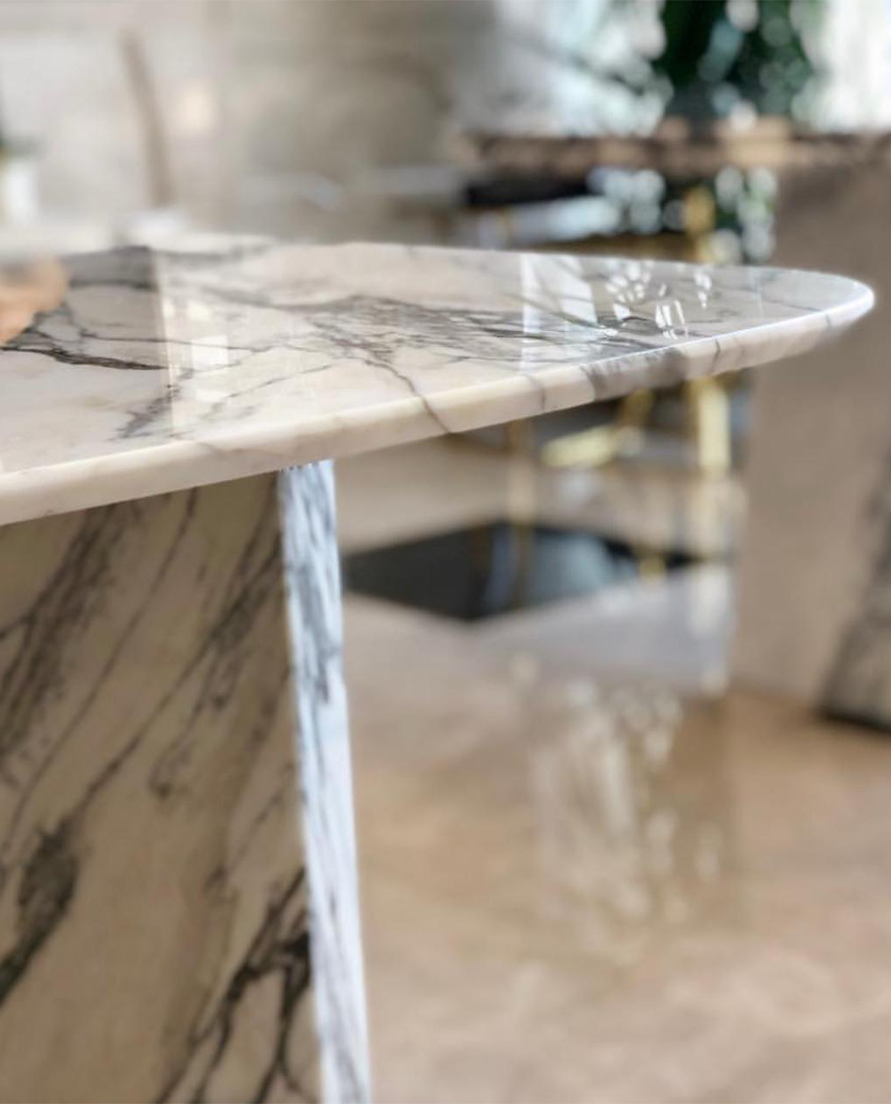 Our Custom Project For Interior Designer - Italian Arabescato Marble – A Luxurious Choice for Hotel Lobby Decorative Table Design