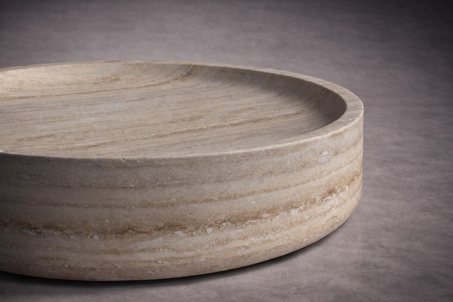 Oleo Travertine Round Coffee Table