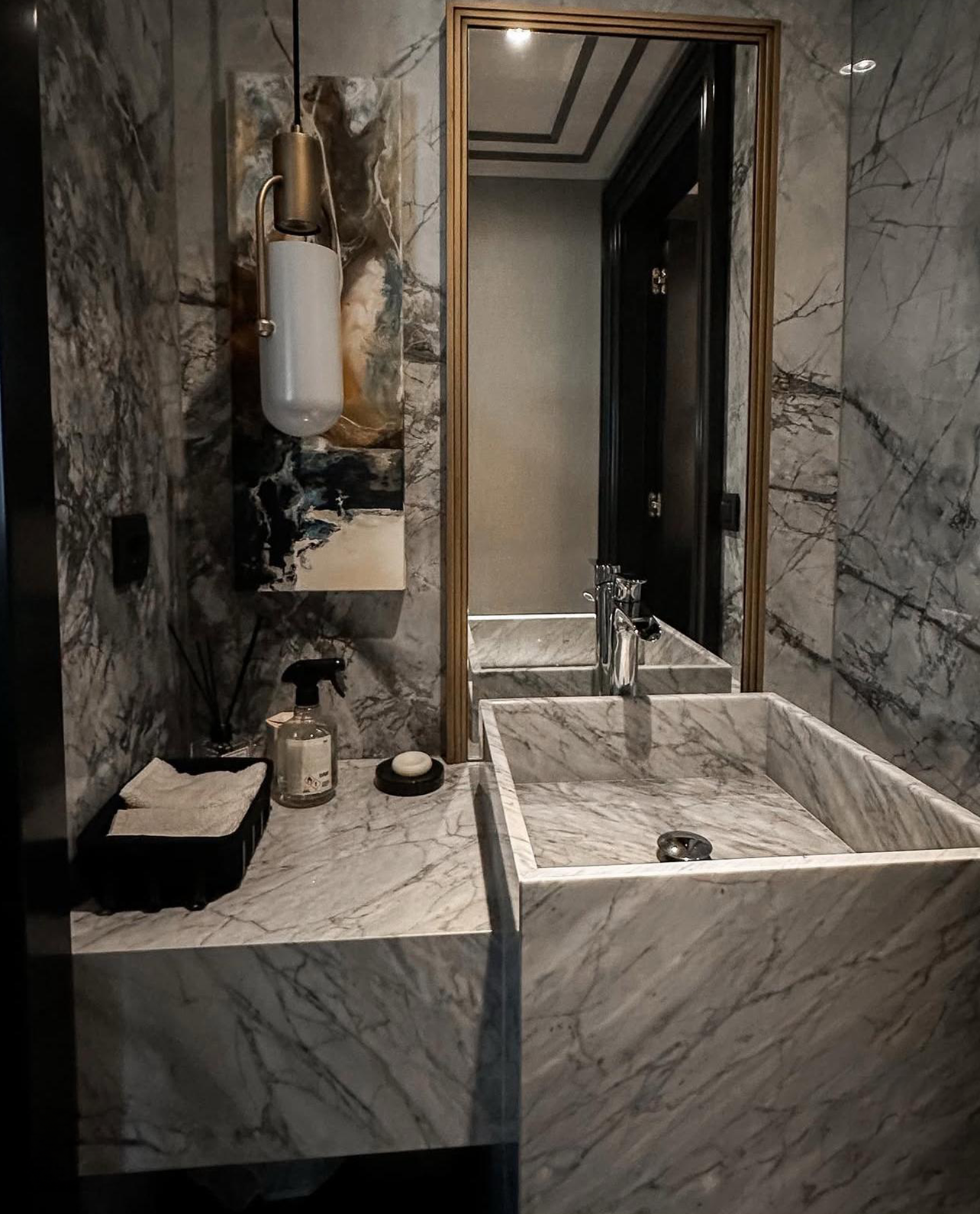 Our Custom Project For Interior Designer - Picasso Grey Marble – A Luxurious Choice for Custom Bathroom Countertops