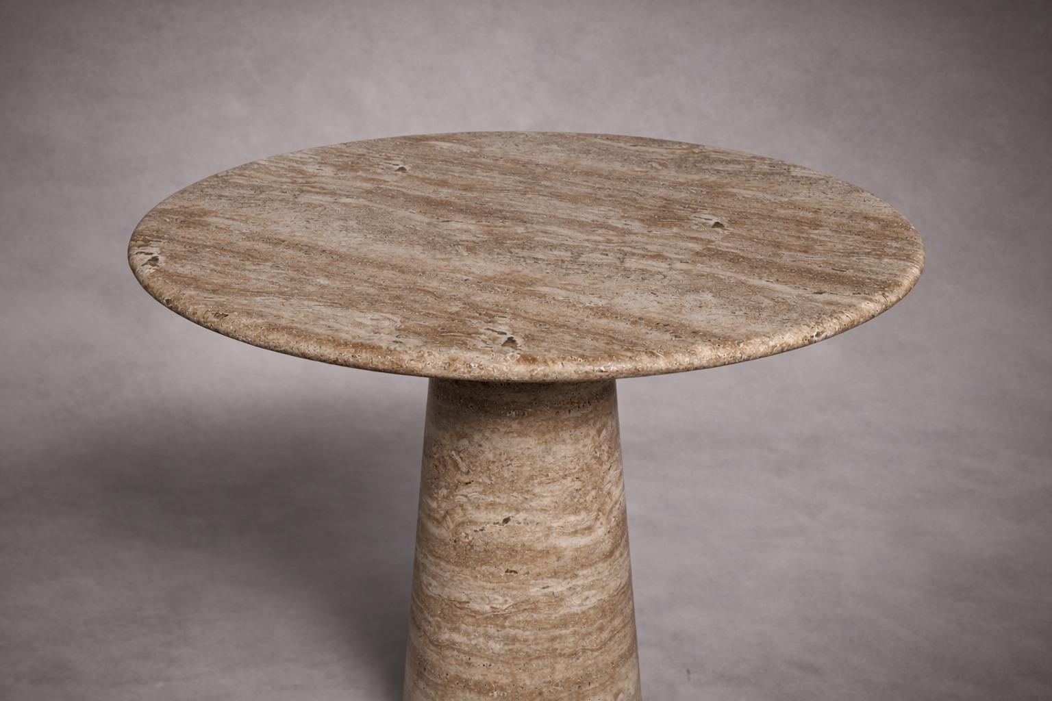 Le Cou Noche Travertine Round Table