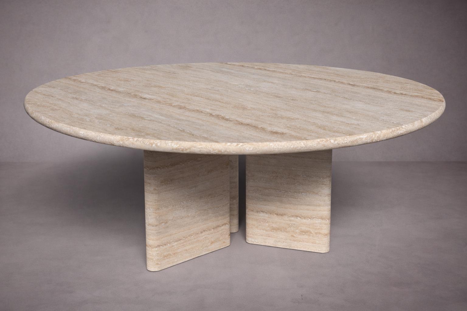 Prism Travertin Runder Esstisch