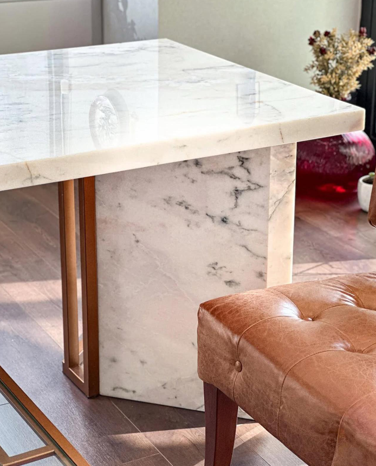 Our Custom Project For Interior Designer - Violet Marble – A Luxurious Choice for Custom Office Desk Design