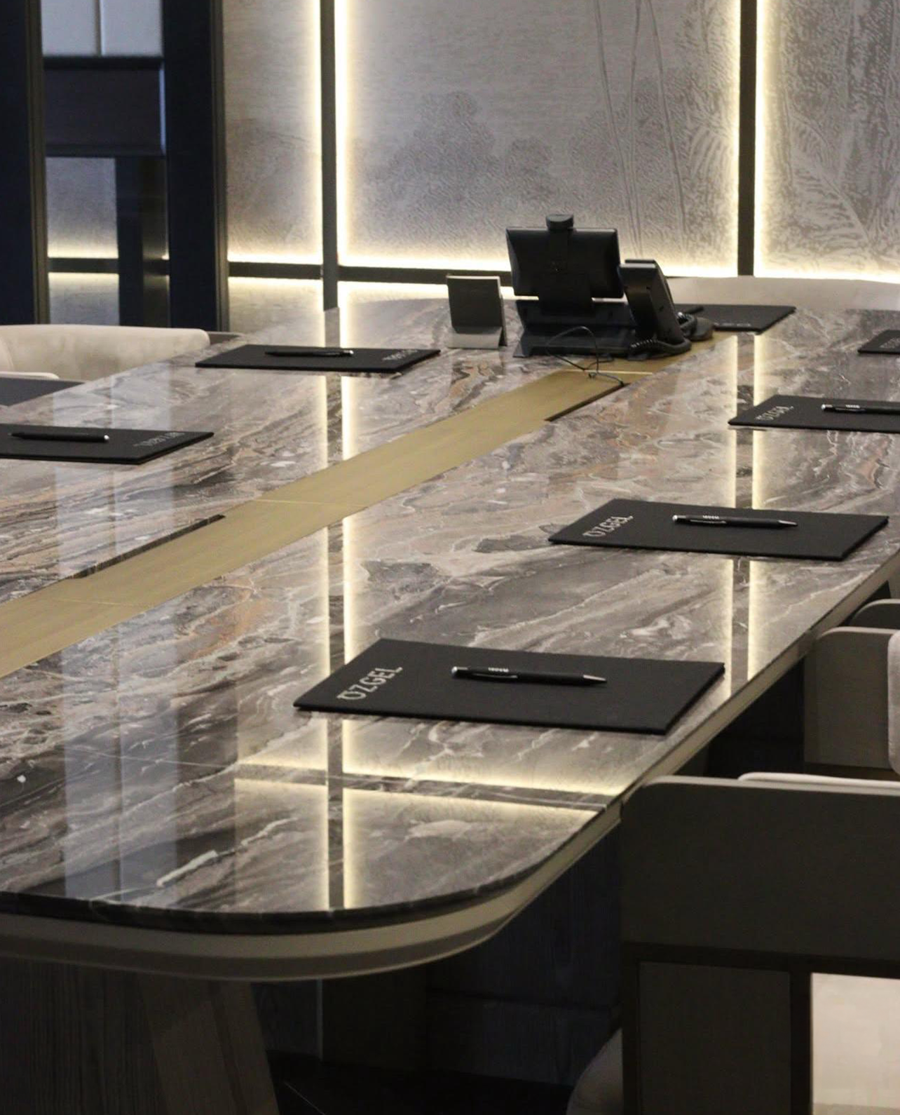 Our Custom Project For Interior Designer - Grigio Versilia Marble – A Sophisticated Choice for Custom Meeting Room Tables