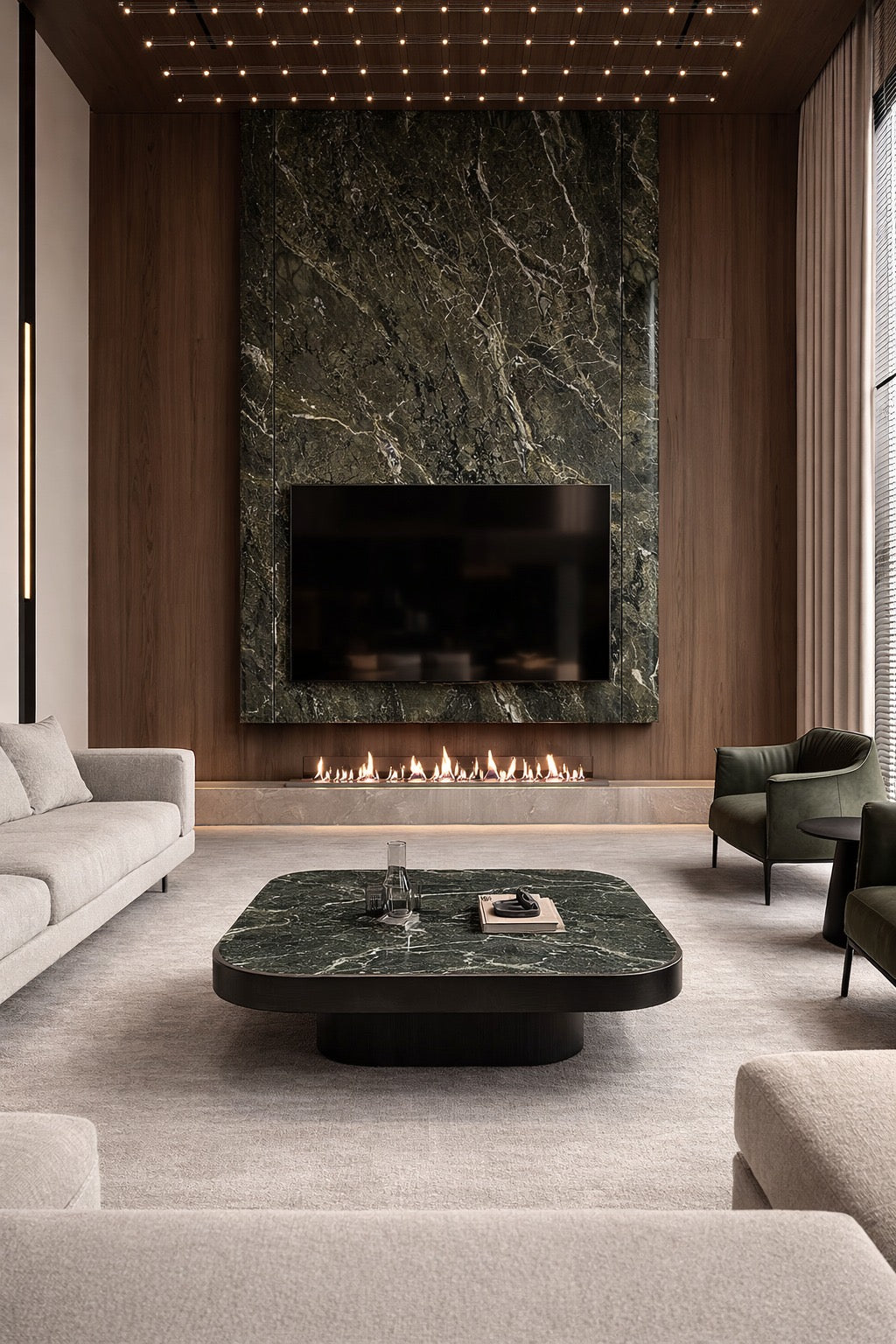 Valente Verde Levanto Marble Coffee Table