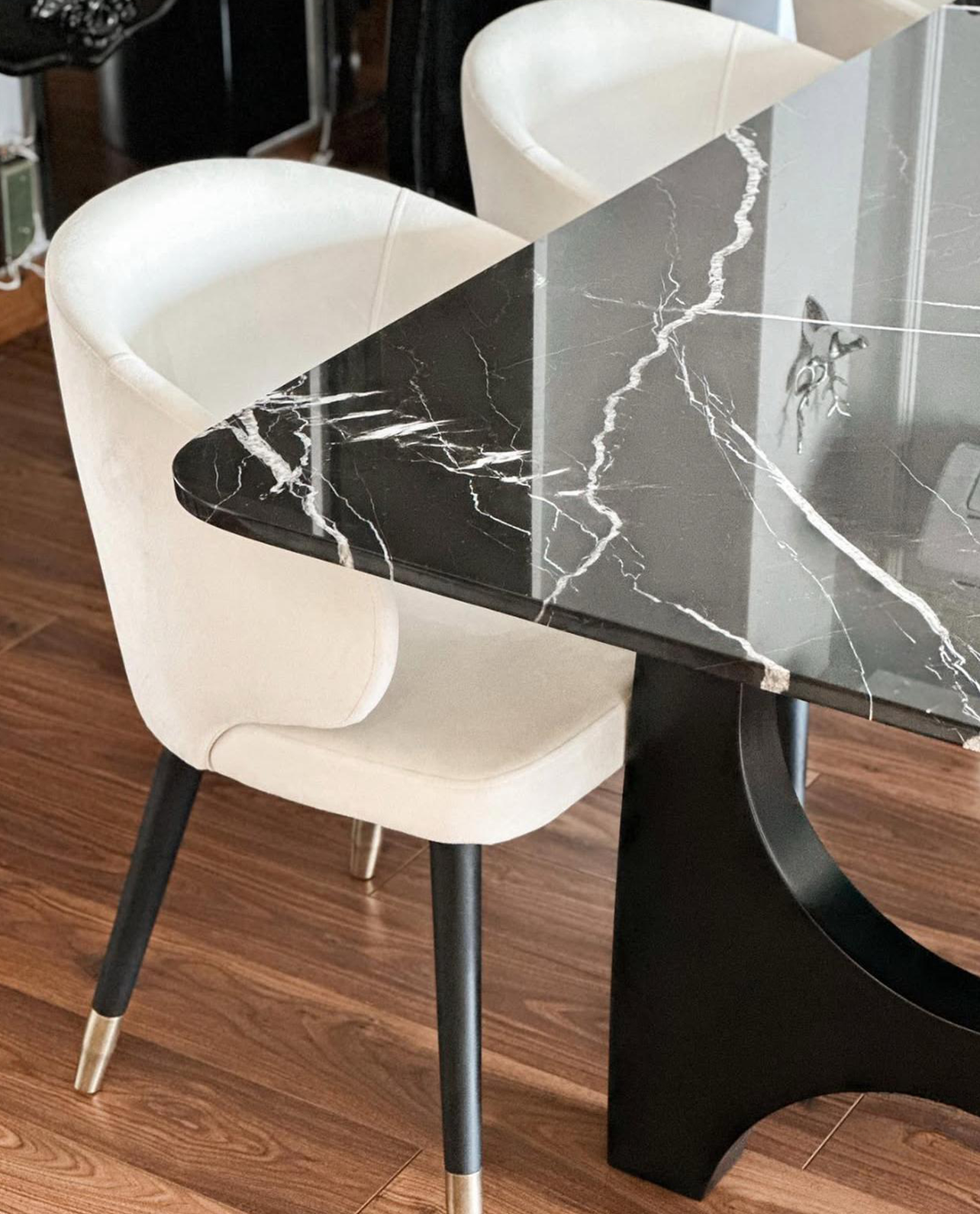 Our Custom Project For Interior Designer - Alexander Black Marble – A Sophisticated Choice for Custom Dining Table Design