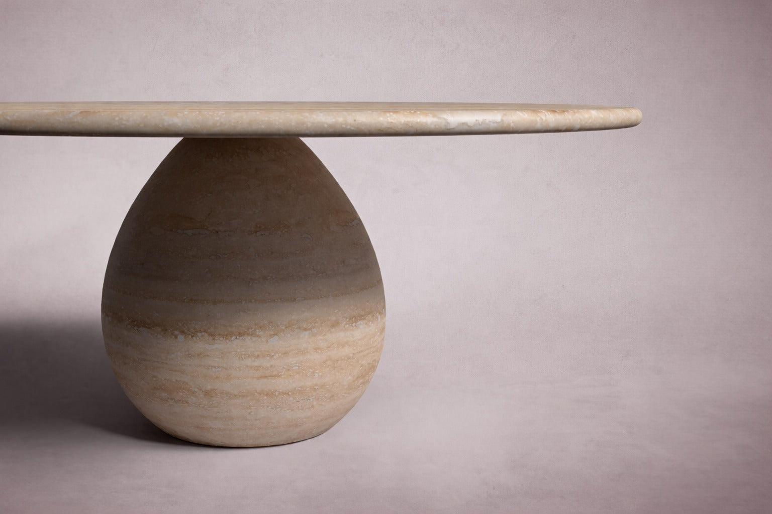 Pearl Travertine Round Coffee Table