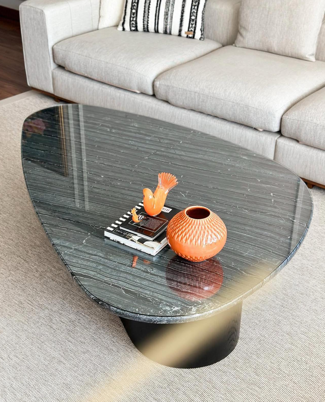 Our Custom Project For Interior Designer - Silver Wave Marble – A Luxurious Choice for Custom Coffee Table Design