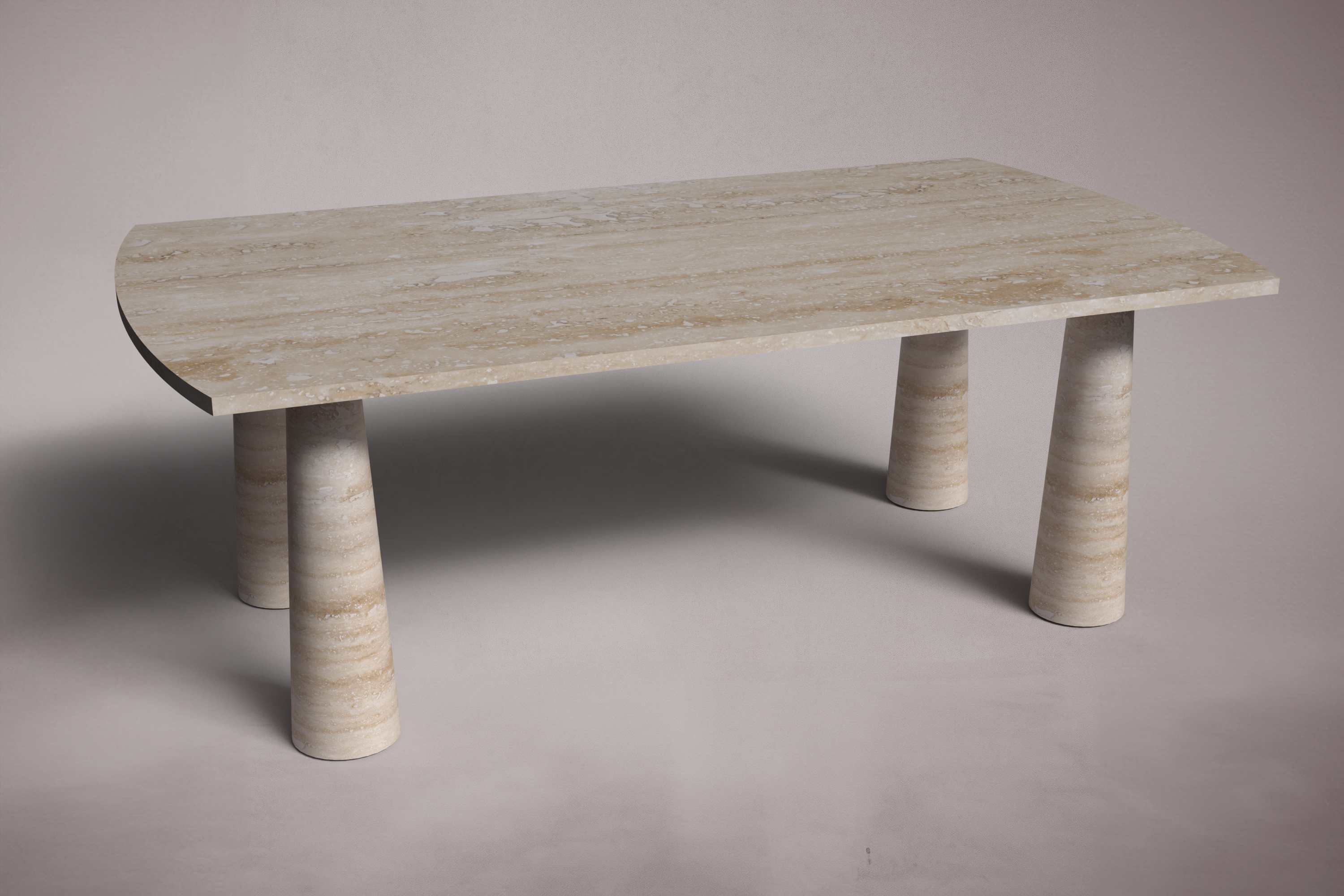 Astra Travertine Dining Table