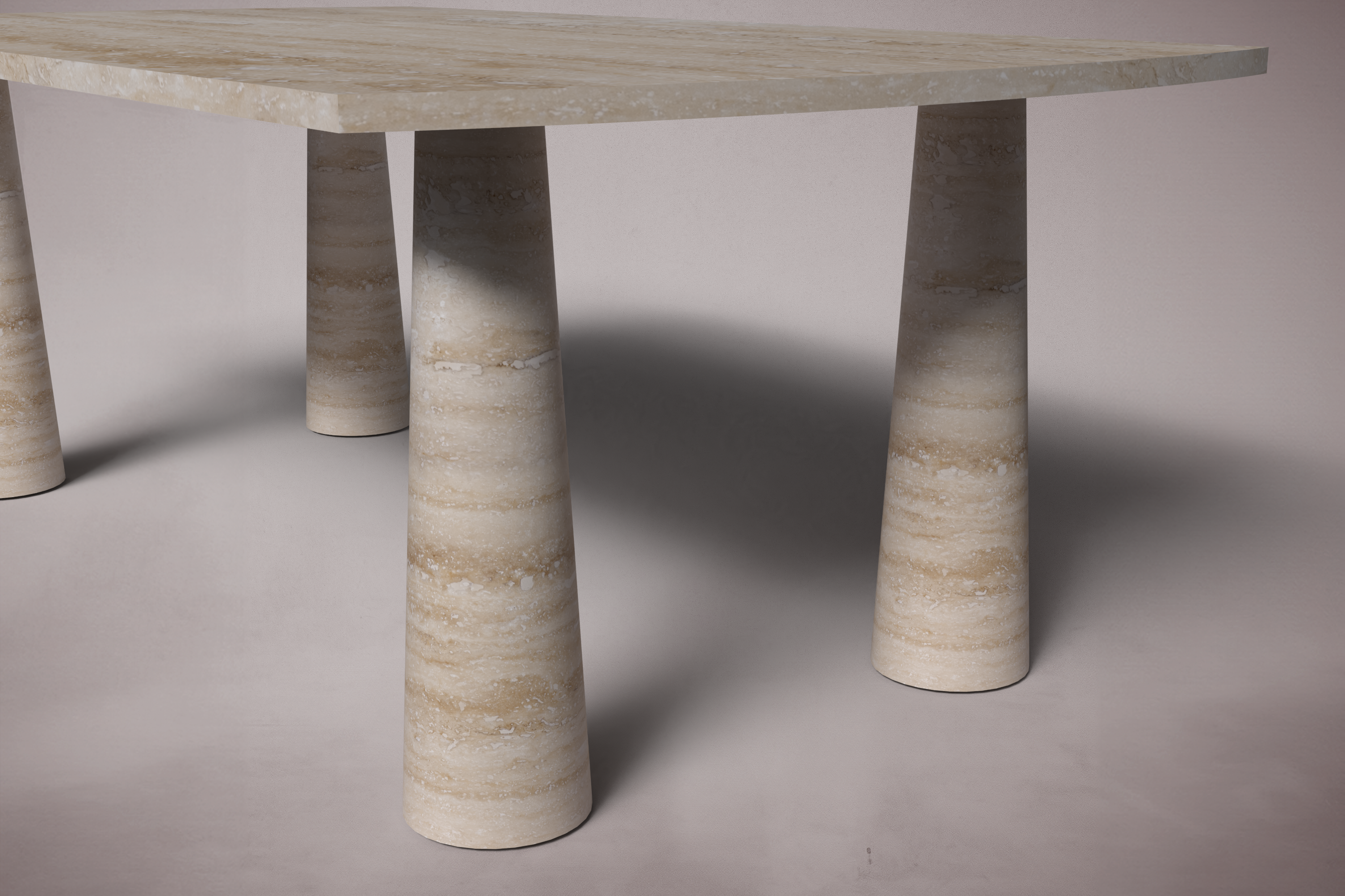 Astra Travertine Dining Table