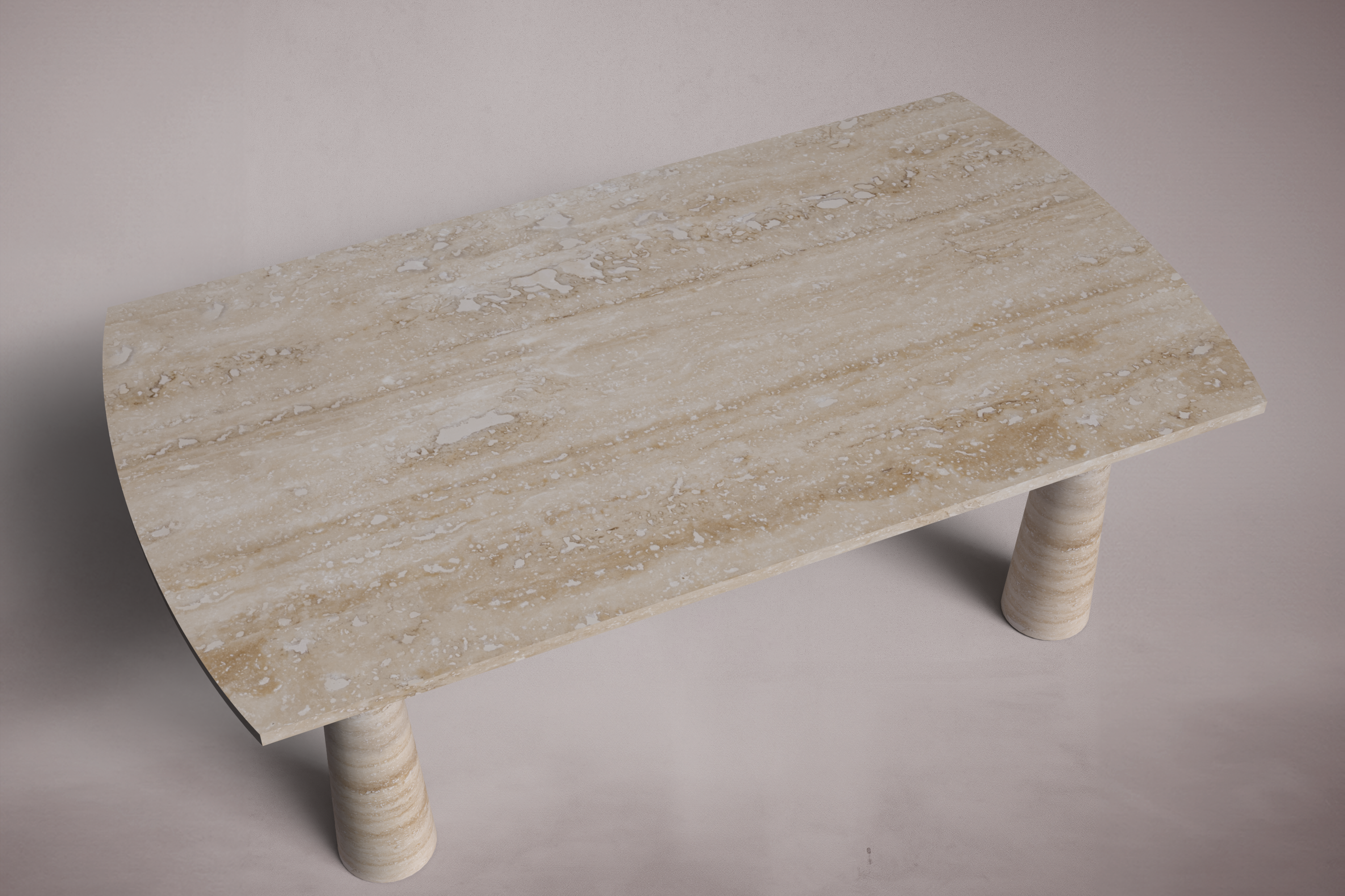 Astra Travertine Dining Table