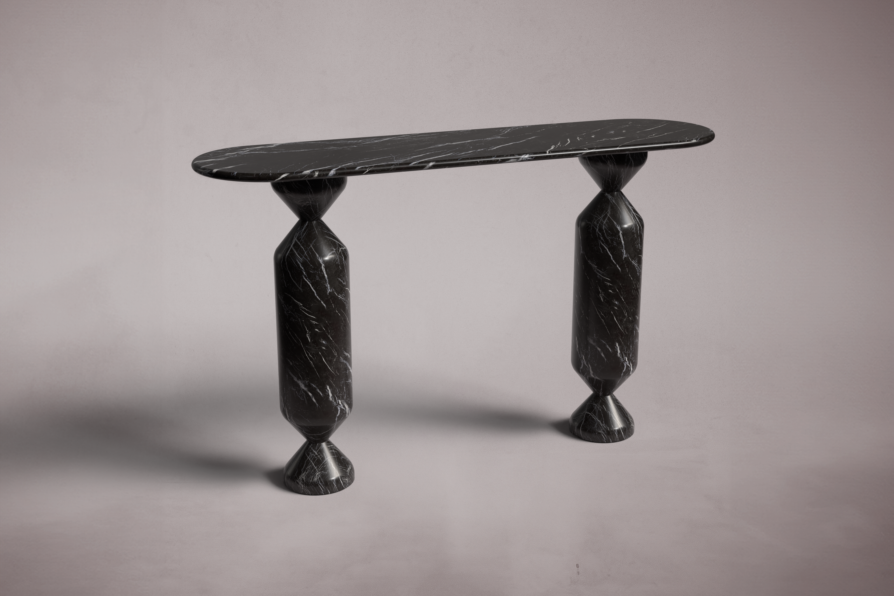 Pyra Konsolentisch aus Alexander Black Marmor