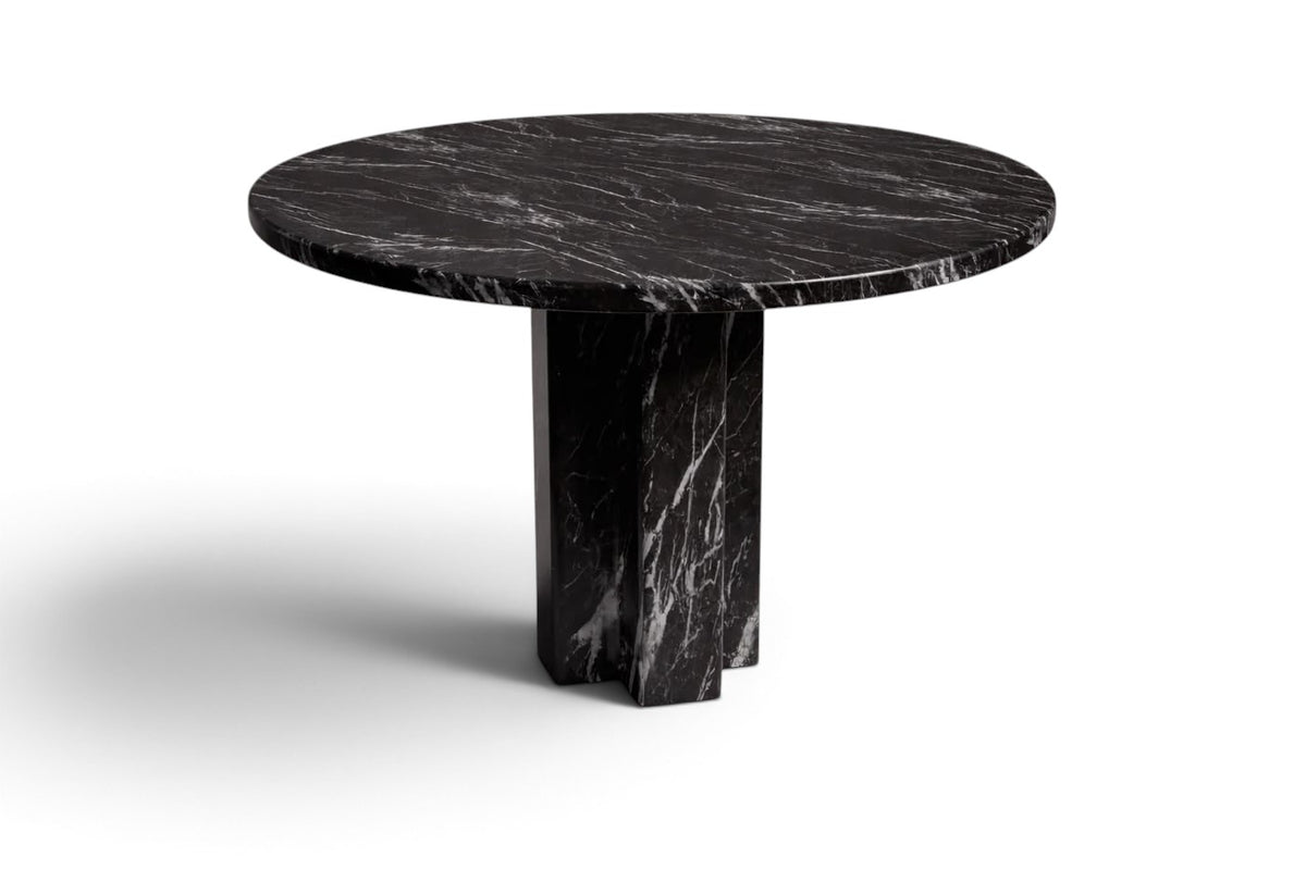 black marble round table. round black marble dining table. black marble entry table. black marble round entry table. black marble hallway table. custom marble dining table. custom marble table. custom black marble dining table.