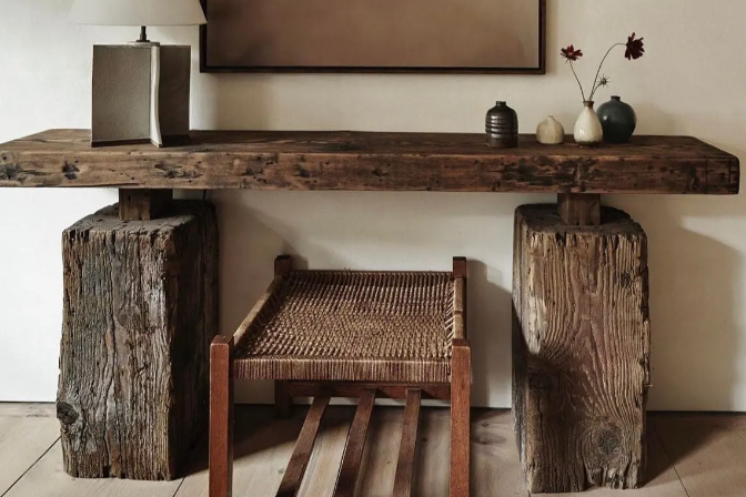Rustic Narrow Console Table