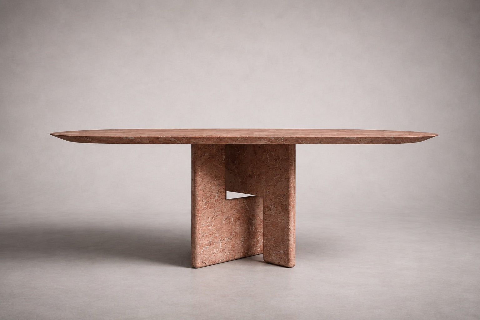 Pietra Tre Italienischer Carrara Marmor Ovaler Esstisch