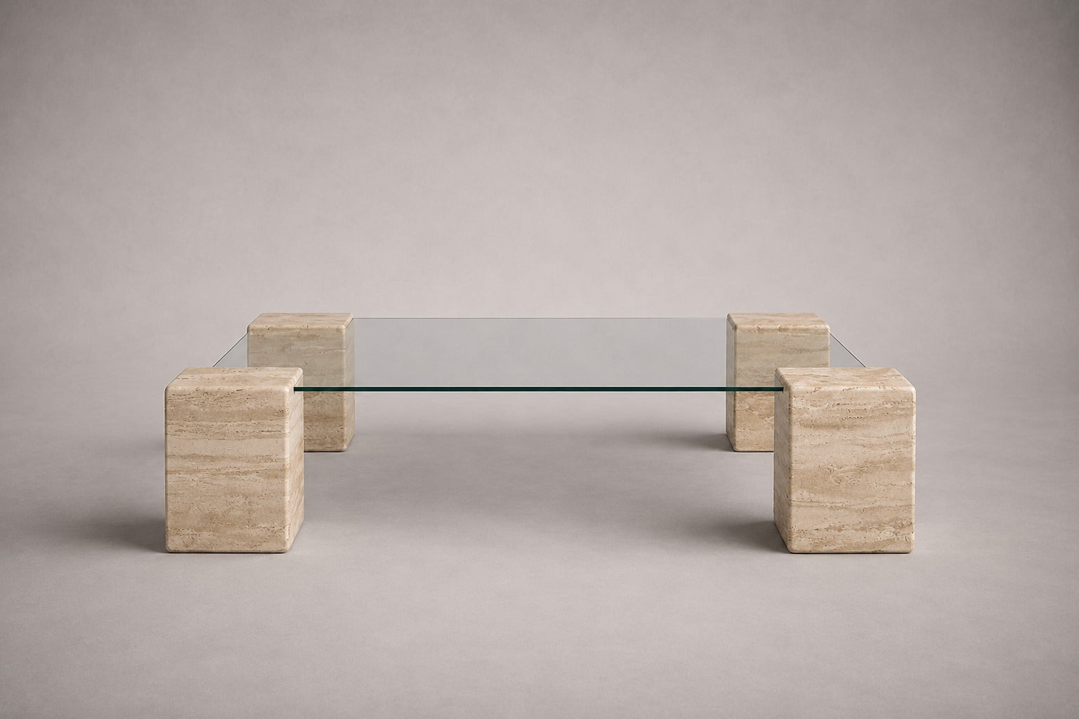 Plinth Travertine Coffee Table