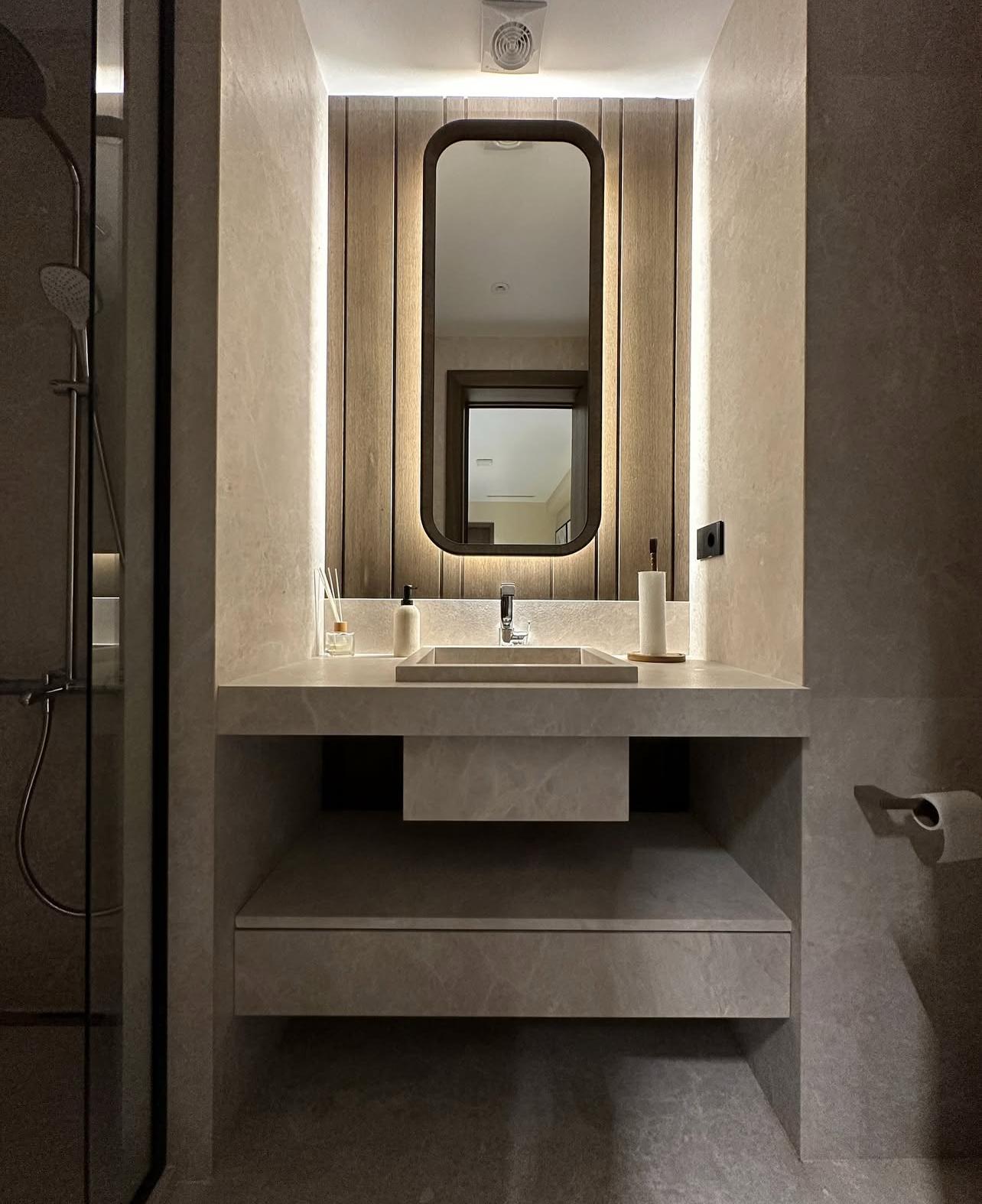 Our Custom Project For Interior Designer - Vizon Beige Marble – A Luxurious Choice for High-End Bathroom Design