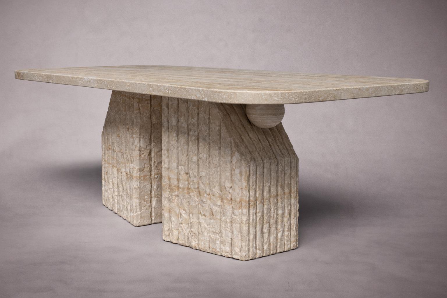 Nida Travertin Esstisch