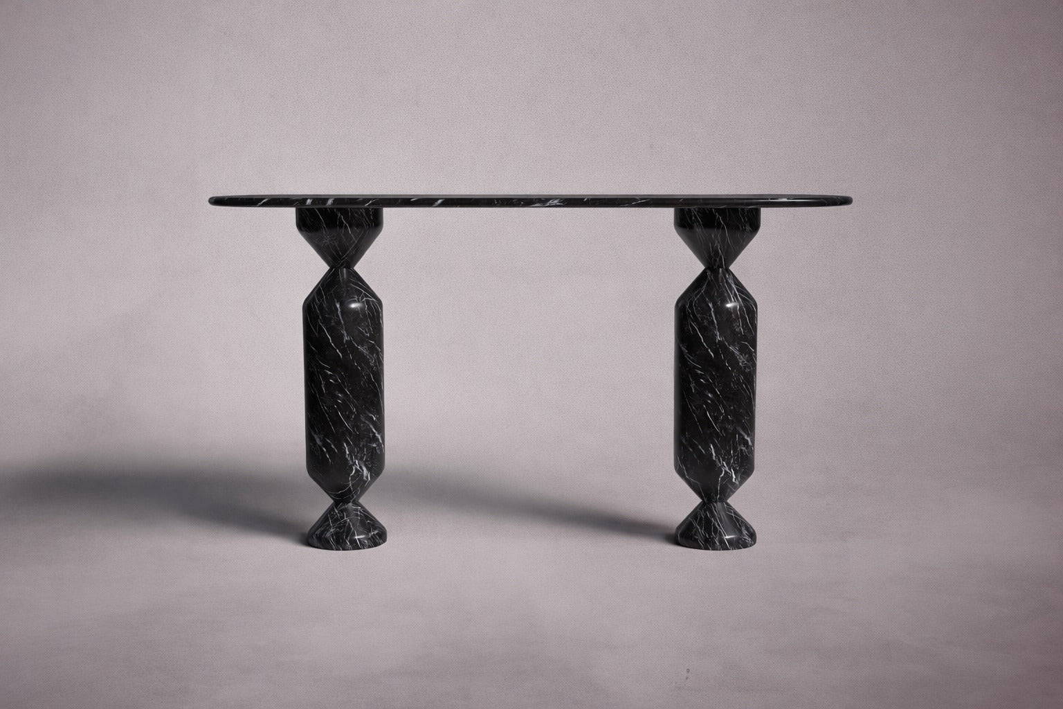 Pyra Alexander Black Marble Console Table