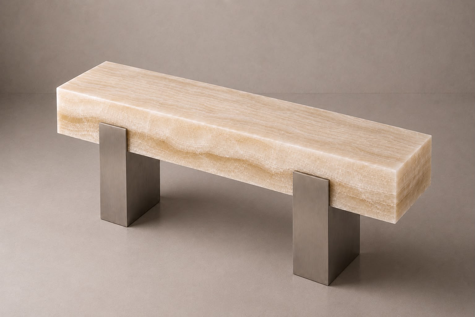 Gamme Konsolentisch aus Calacatta Viola Marmor