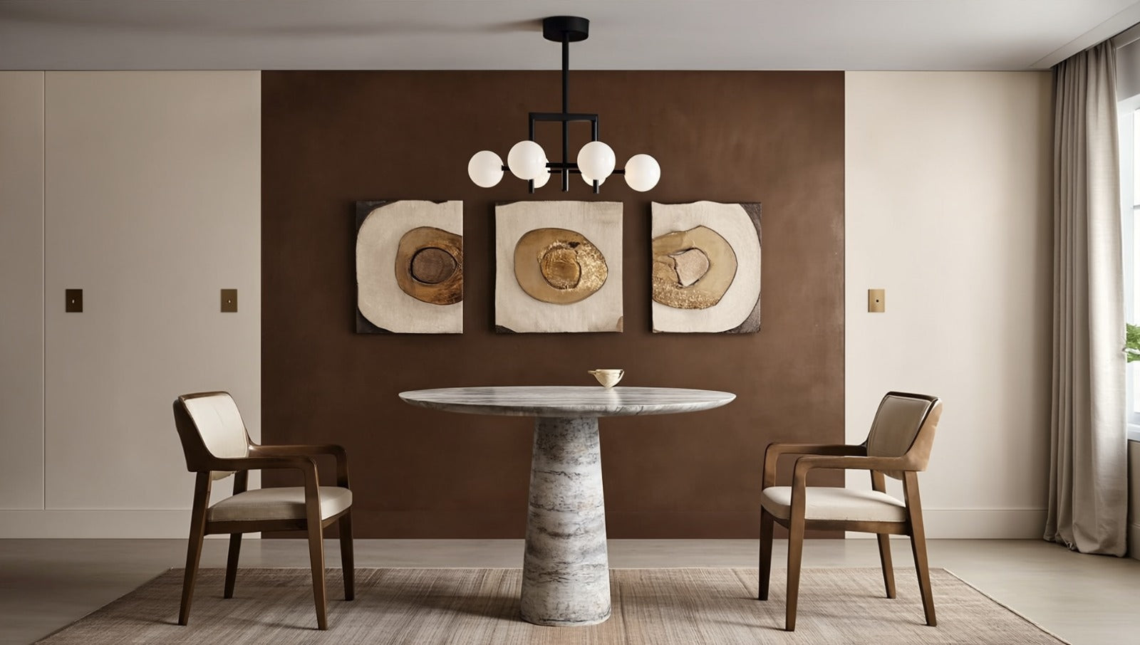 Essence Silver Travertine Round Table
