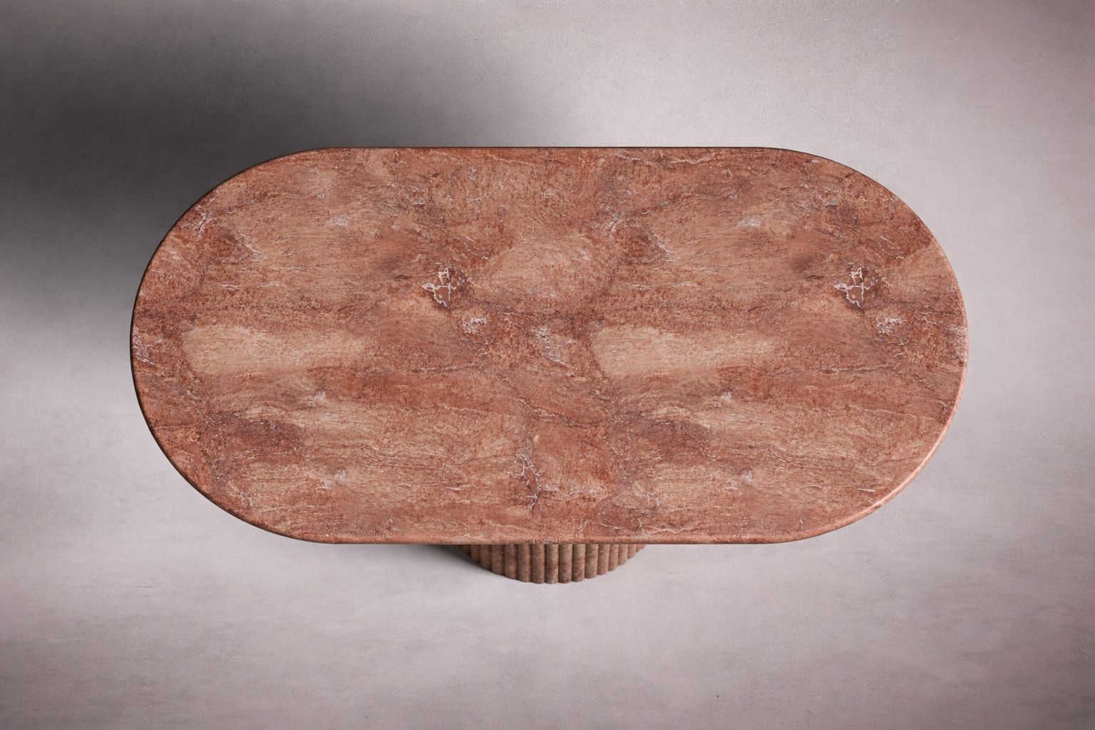 Aurelia Oval Noche Travertine Dining Table