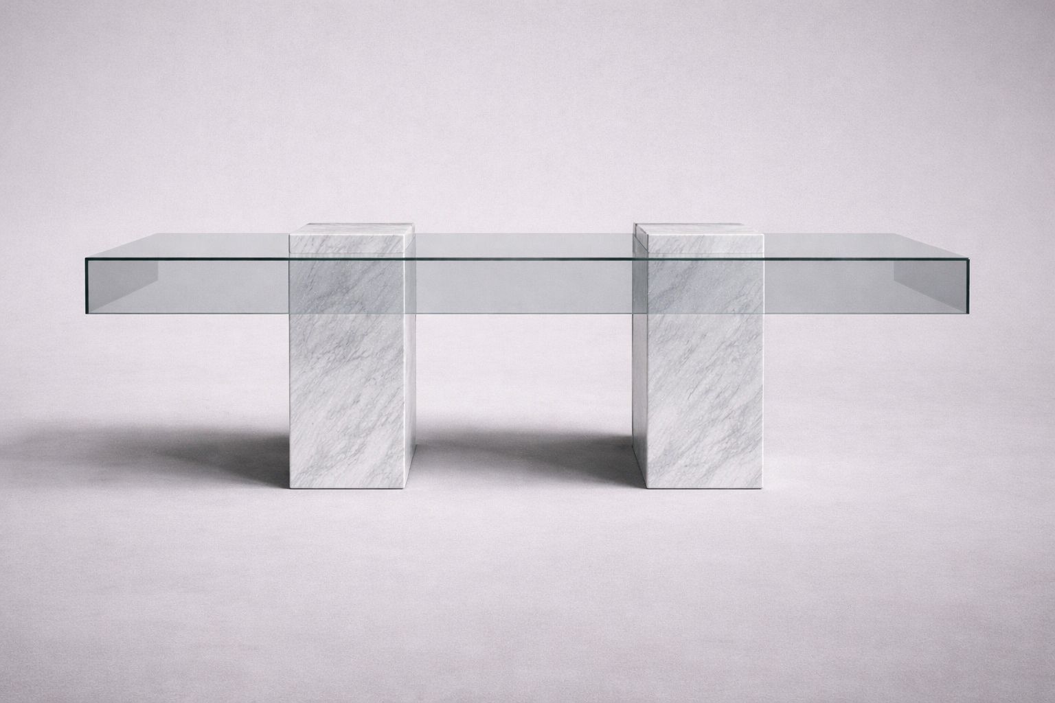 Statue Rectangular Travertine Coffee Table