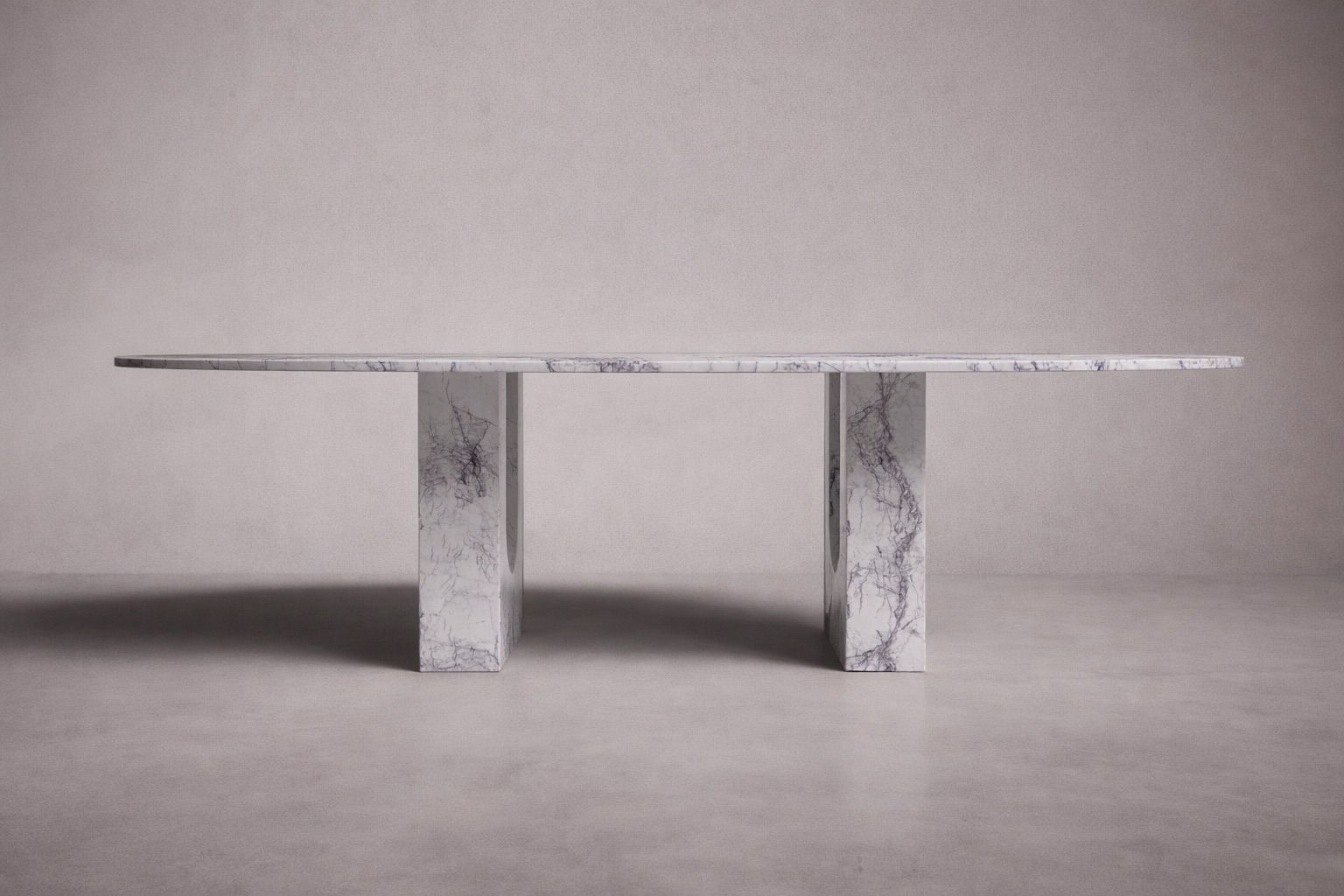 Sinai Lilac Marble Oval Dining Table