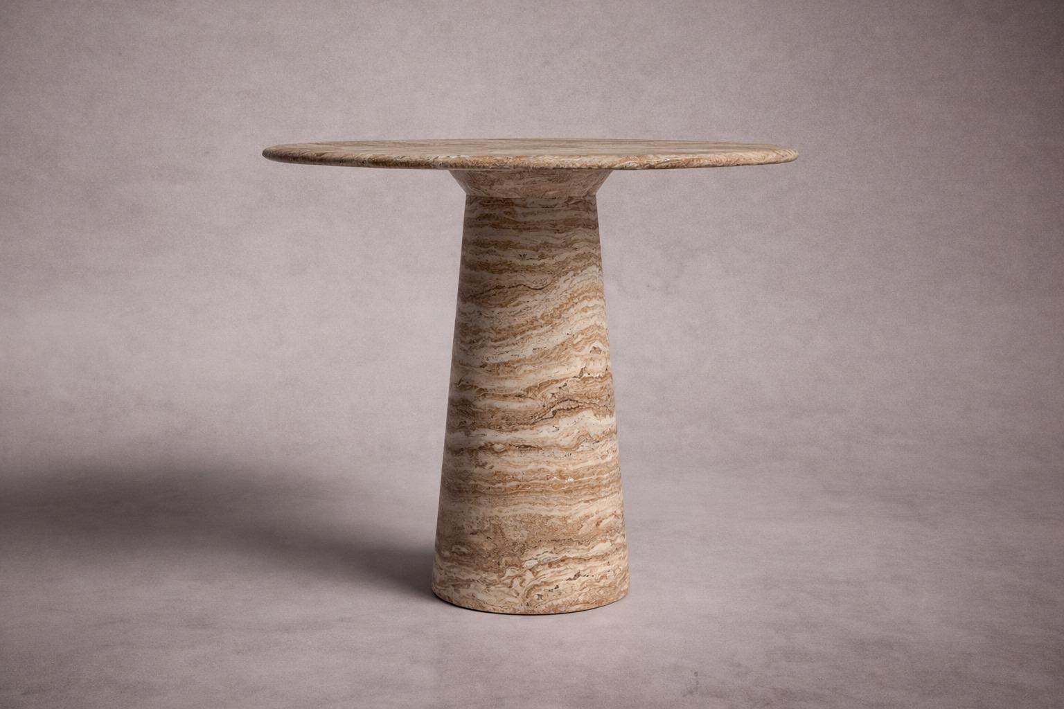 Le Cou Travertine Round Table
