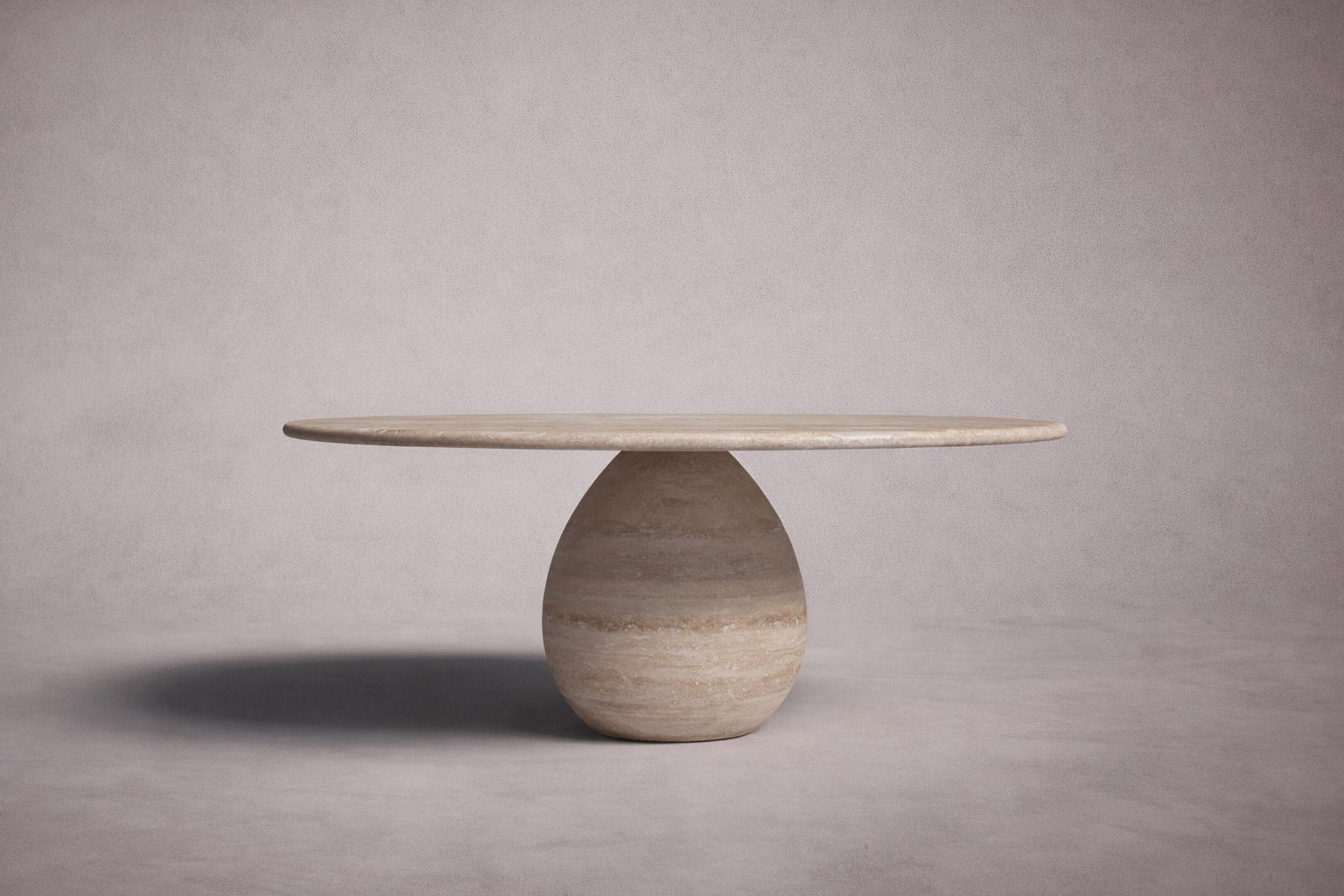 Pearl Travertine Round Coffee Table