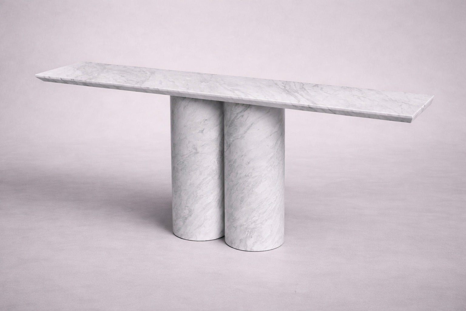 Bullet Italienischer Carrara Marmor Konsolentisch